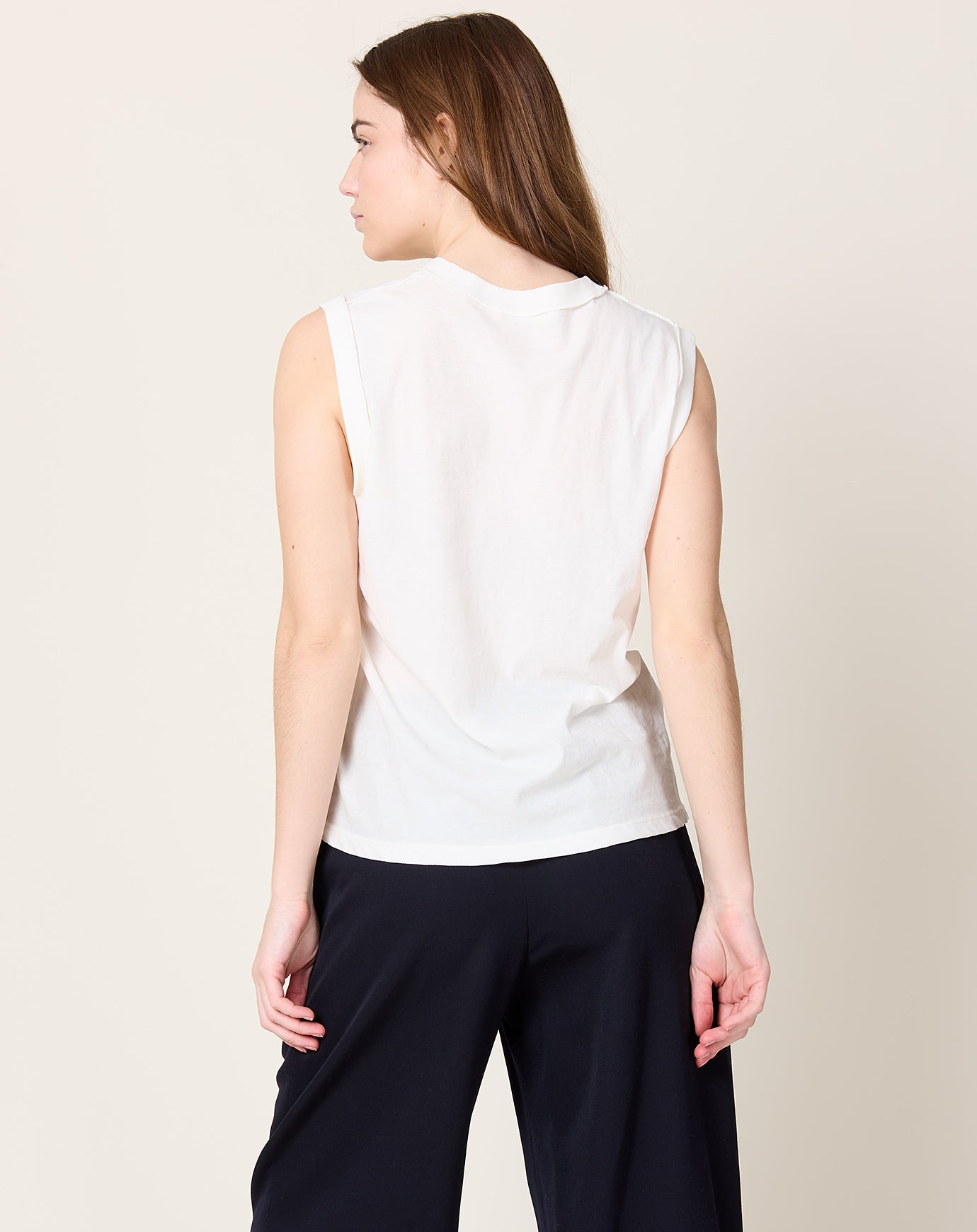6397 Inside Out Tank in White