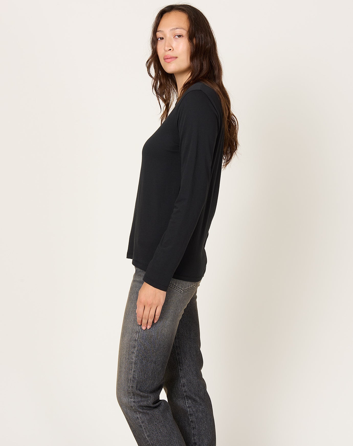 6397 L/S Mini Boy T in Jet Black