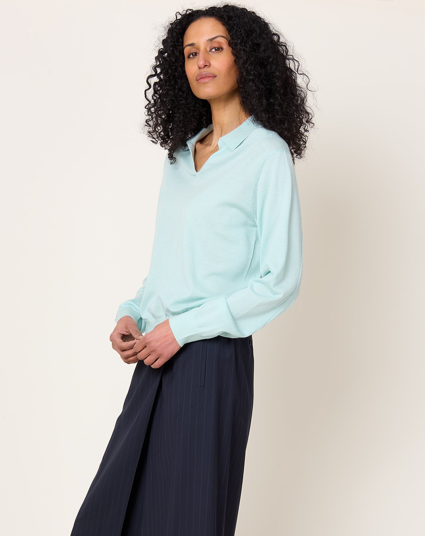 6397 L/S Polo in Chlorine