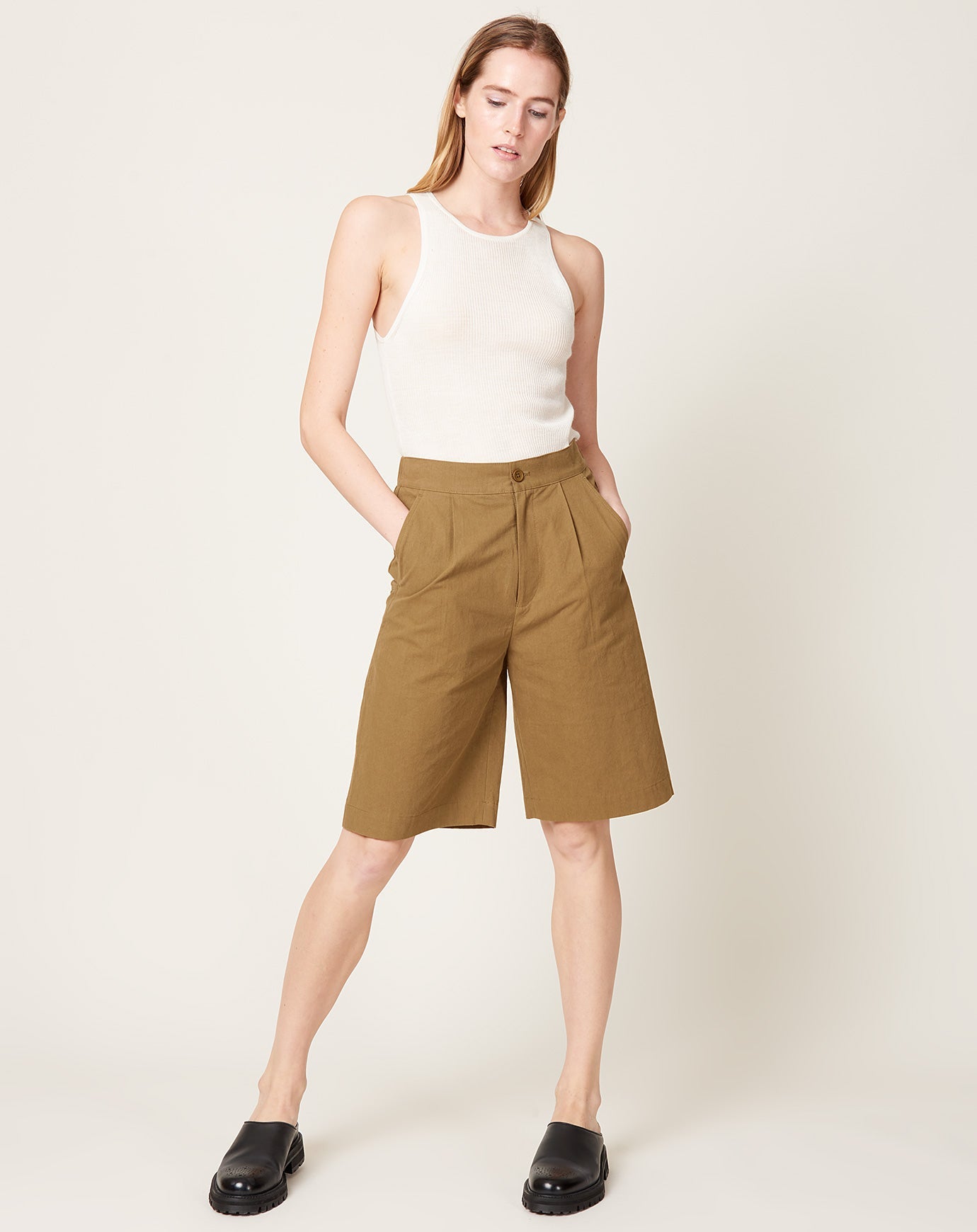 7115 by Szeki Summer Shorts in Brown