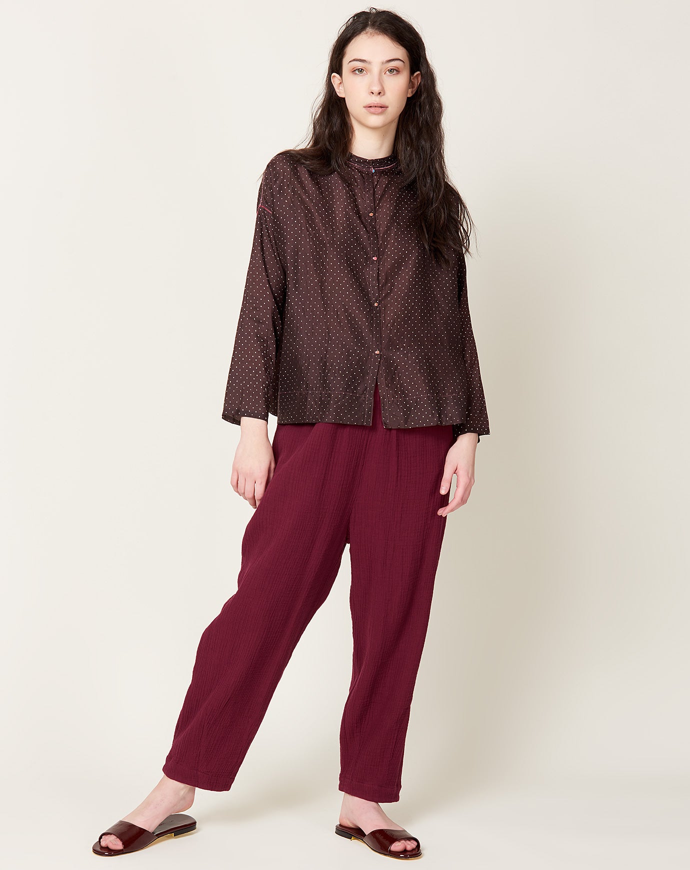 Anaak Prima Arabesque Pants in Wine