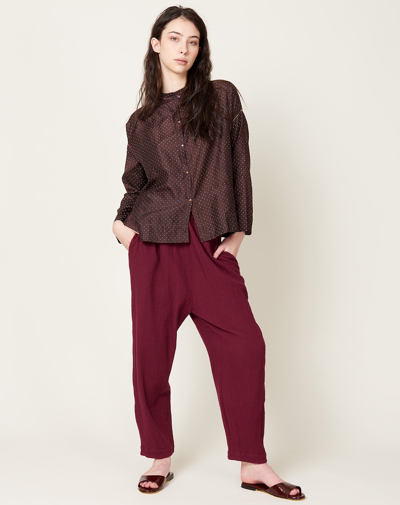 Anaak Prima Arabesque Pants in Wine