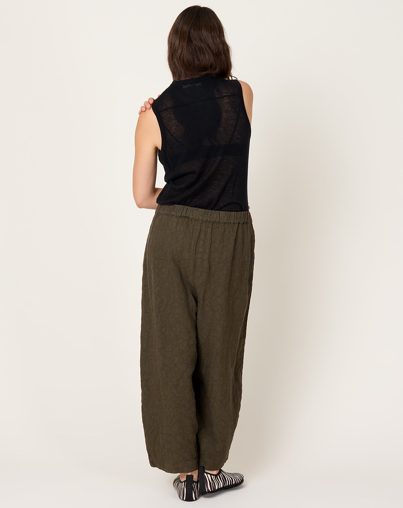 Anntian Heart Easy Pants in Overdyed Brown
