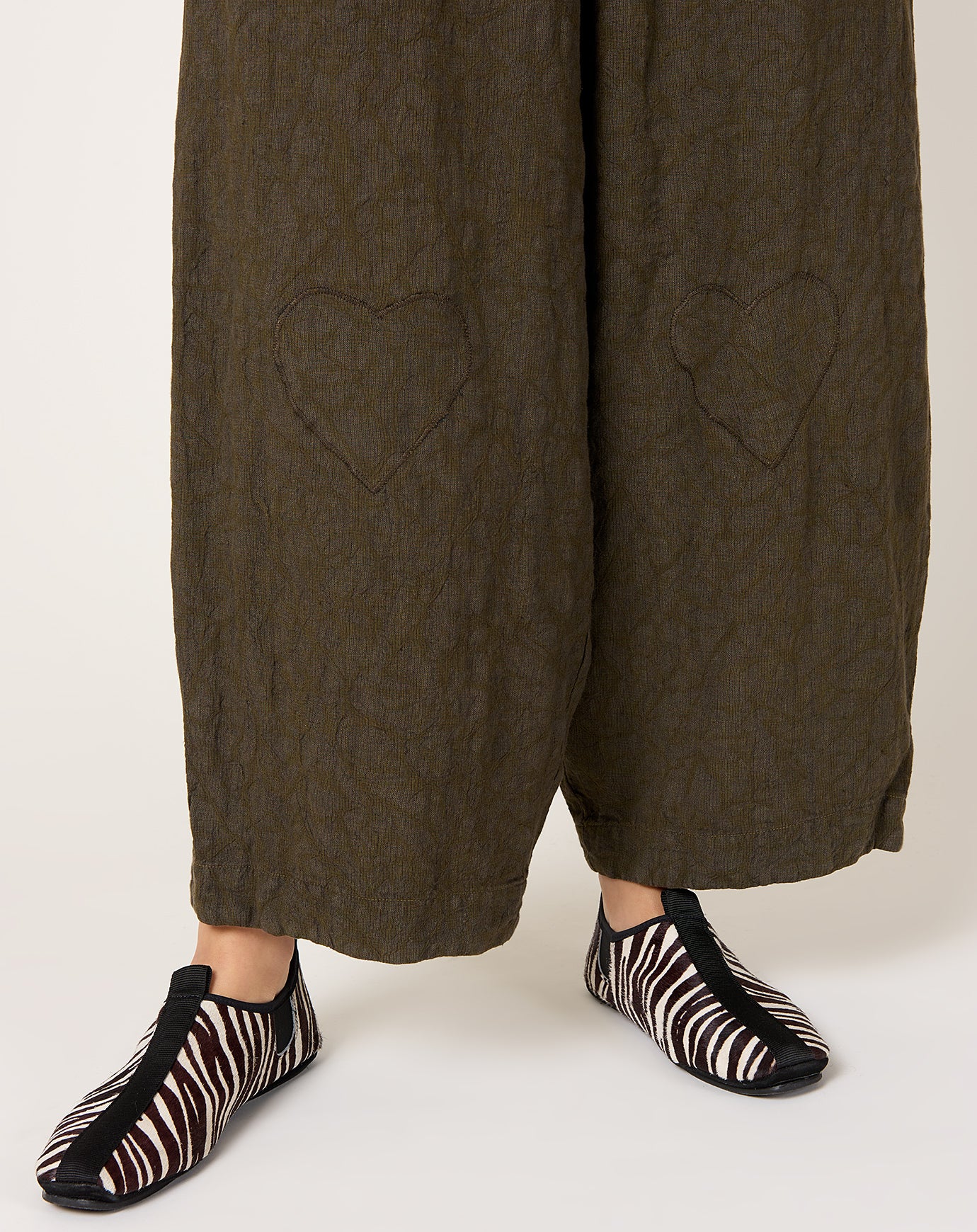 Anntian Heart Easy Pants in Overdyed Brown