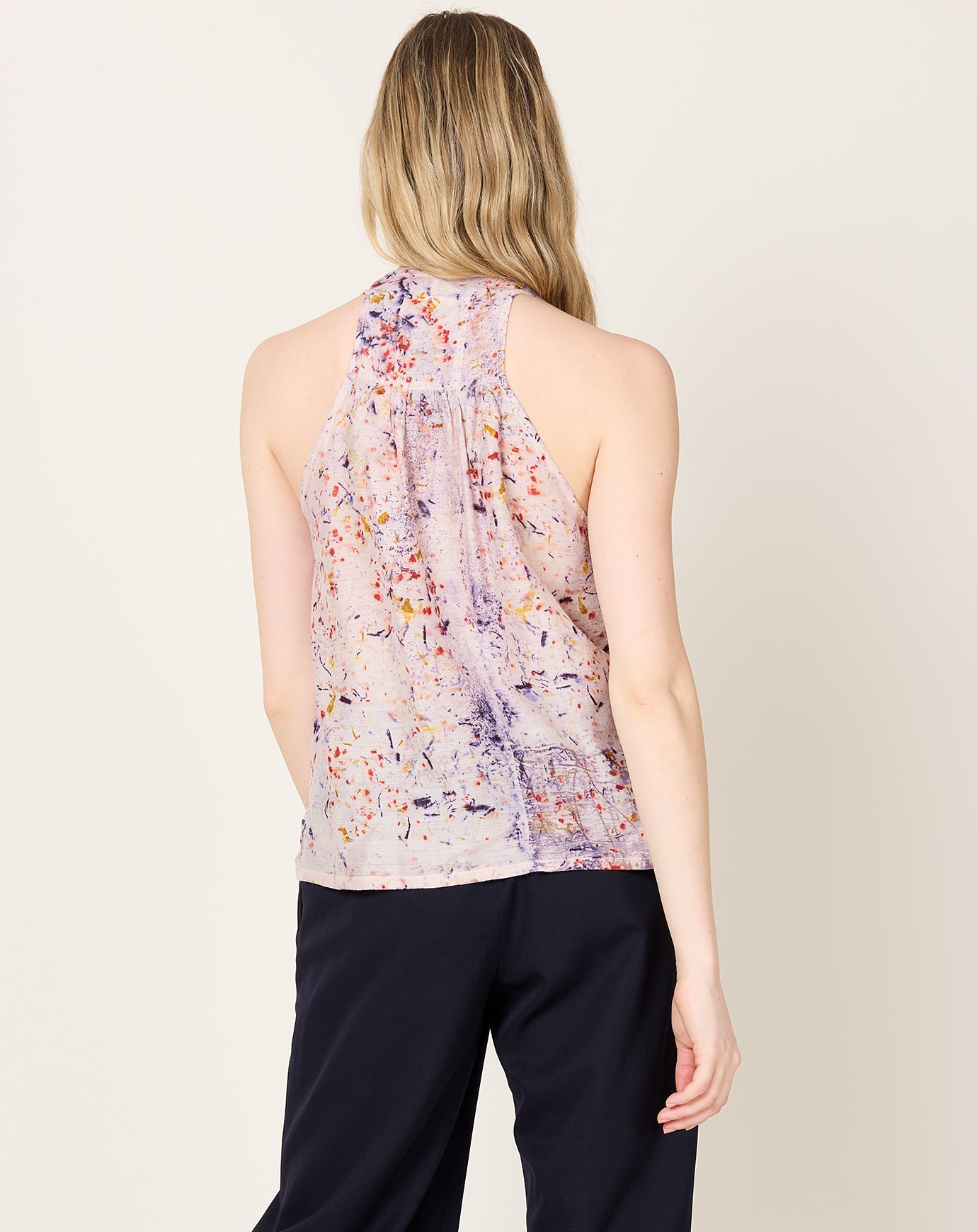 Anntian Silk Tank Top in Bundle Plant Dye