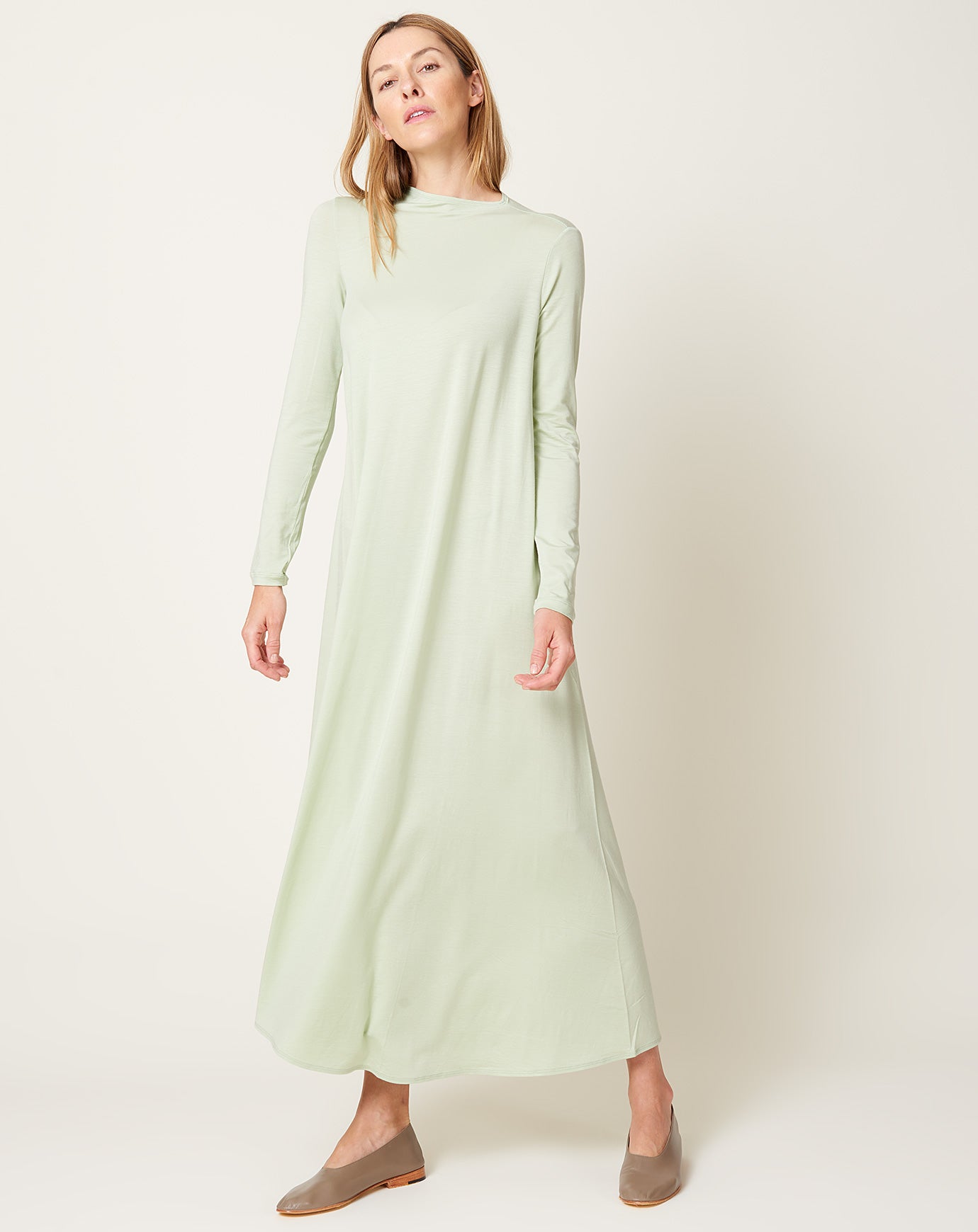 Babaco Relaxed Jersey Dress in Mint