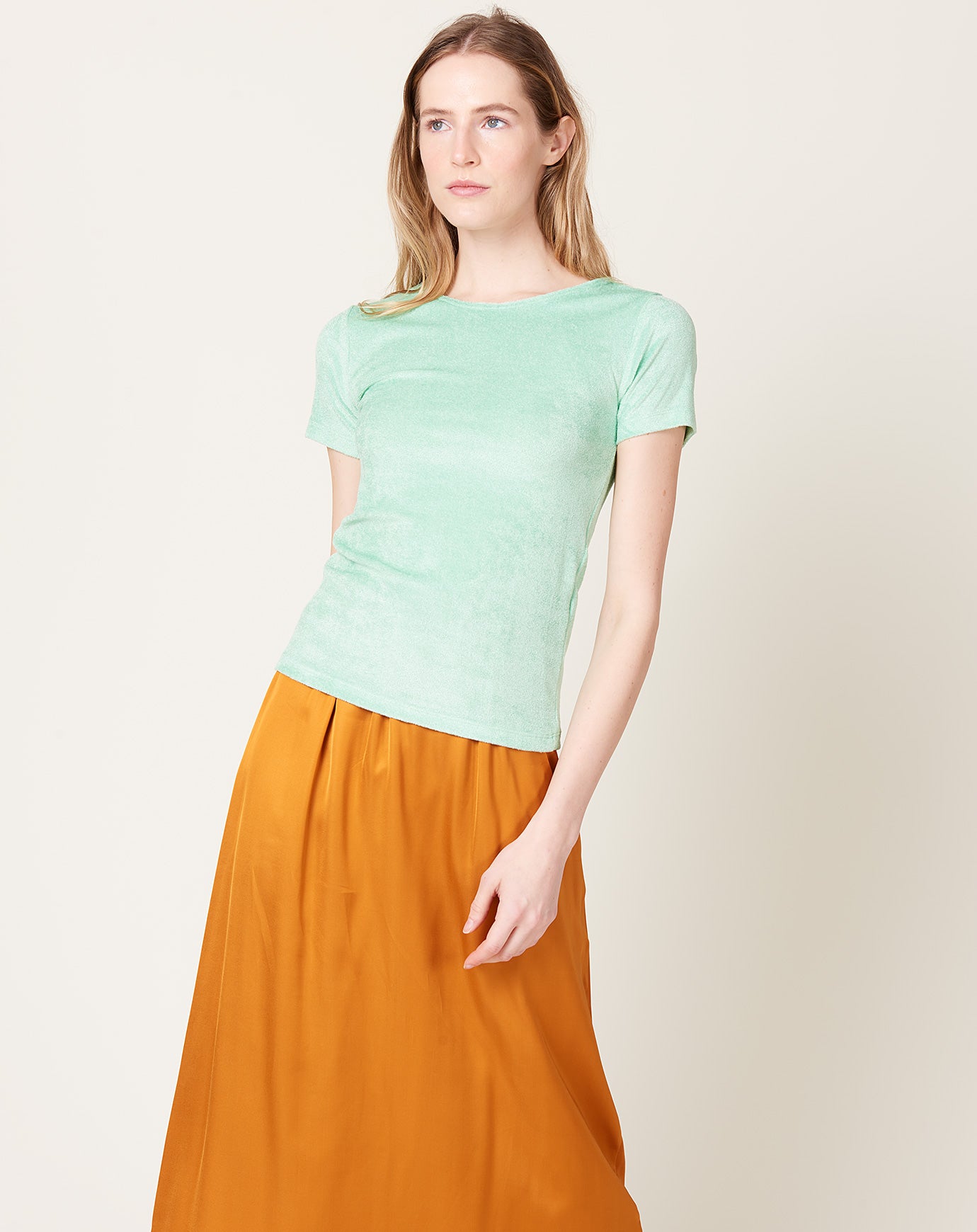 Baserange Omo Tee in Telu Green