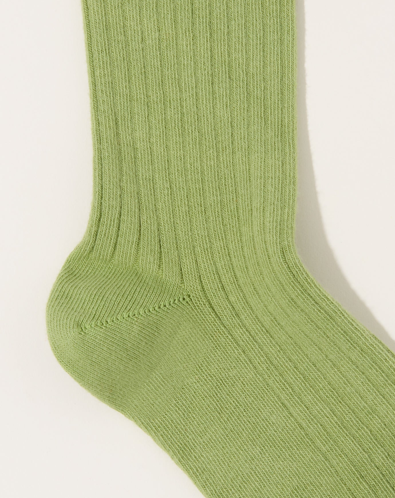 Baserange Rib Overankle Socks in Stroma Green