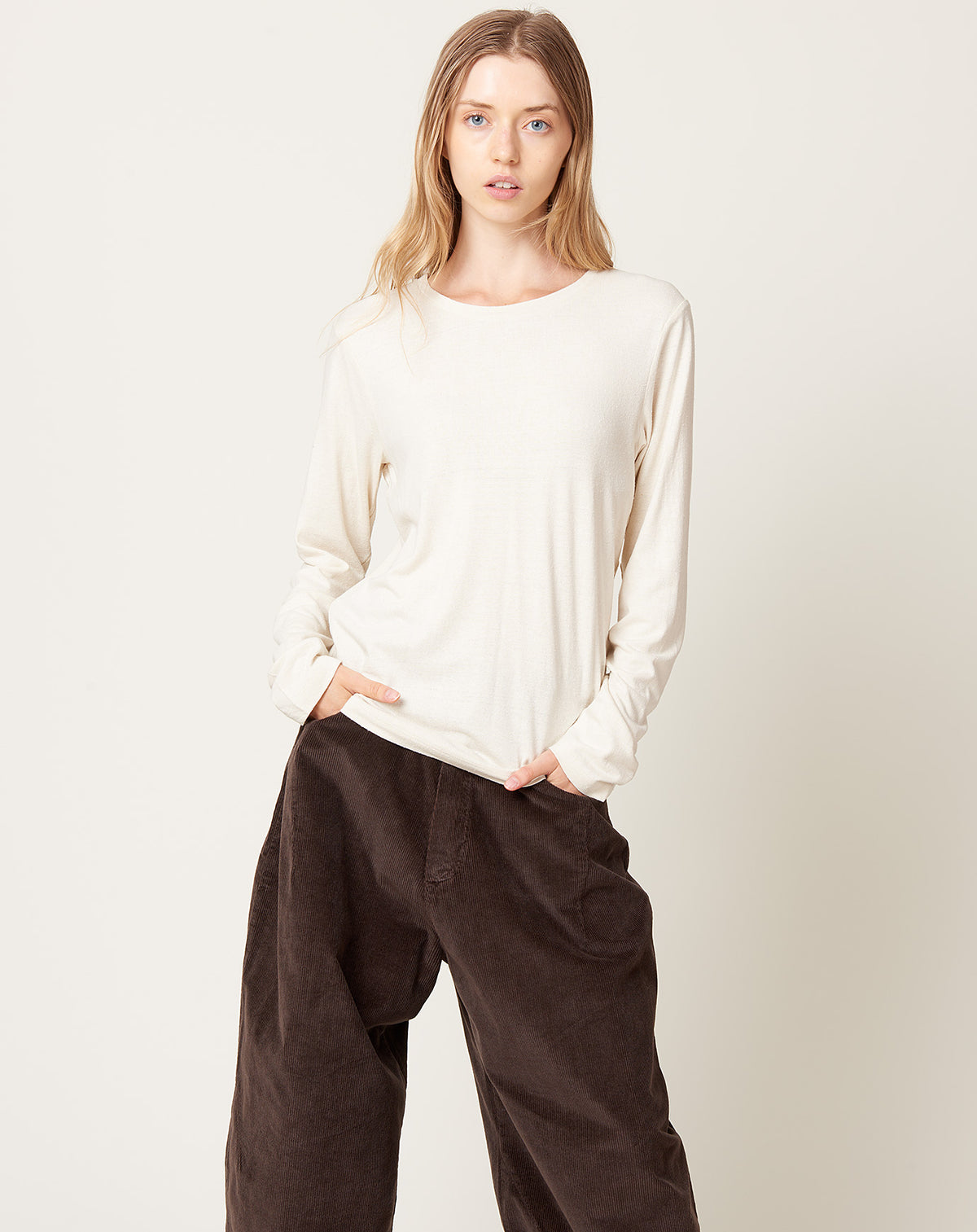 Silk Long Sleeve Tee | Baserange | Covet + Lou | Covet + Lou
