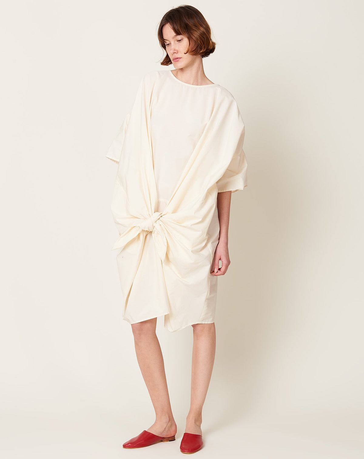 Bow Dress in Cream | Black Crane | Covet + Lou Medium Bow Dress in Cream | Black Crane | Covet + Lou Medium