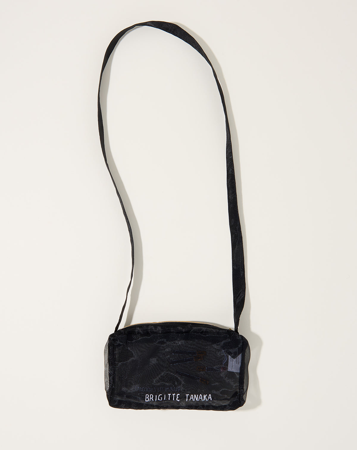 Organza Cigarette Crossbody Bag in Chocolate