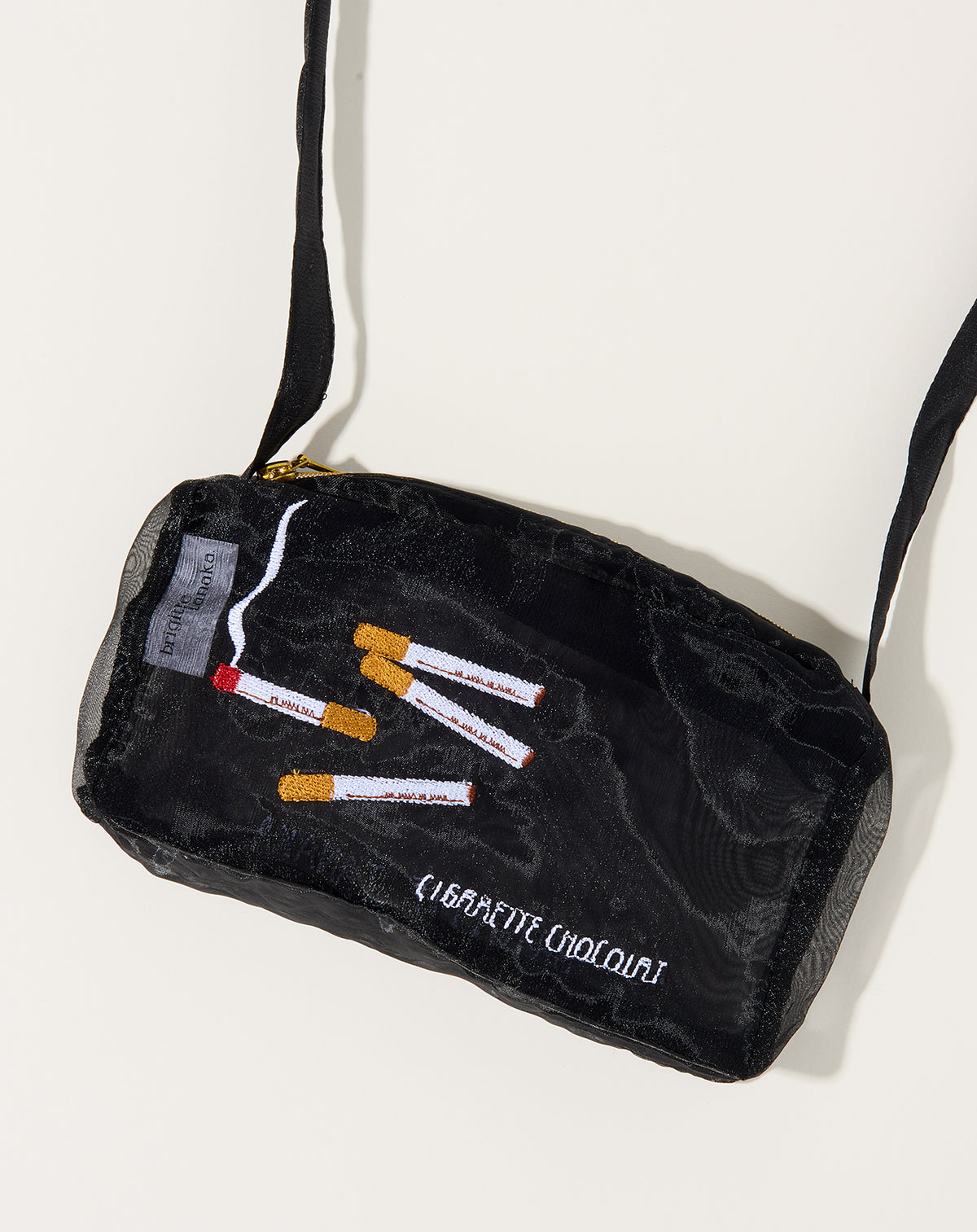 Organza Cigarette Crossbody Bag in Chocolate | Brigitte Tanaka