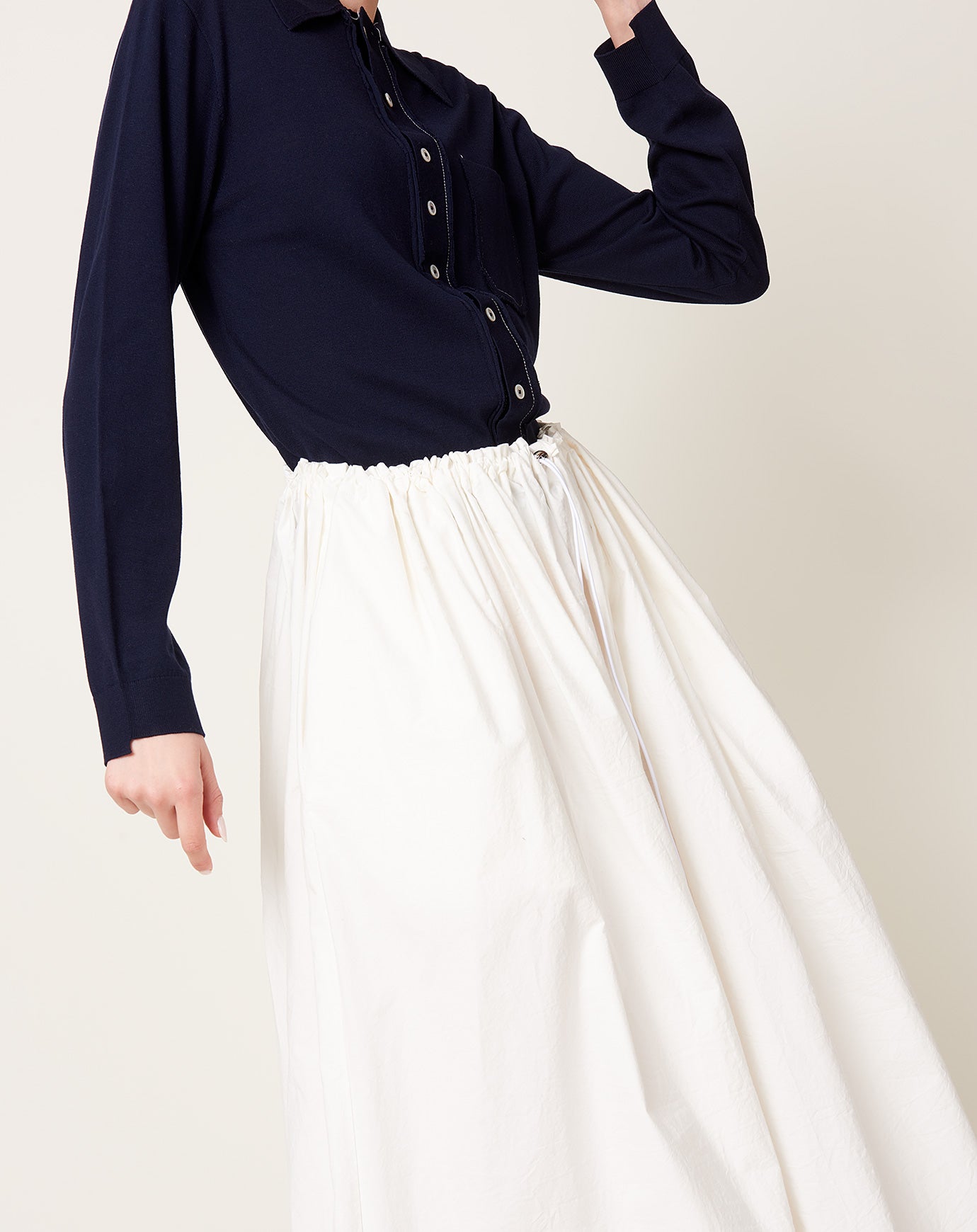 Camiel Fortgens Simple Skirt in Off White