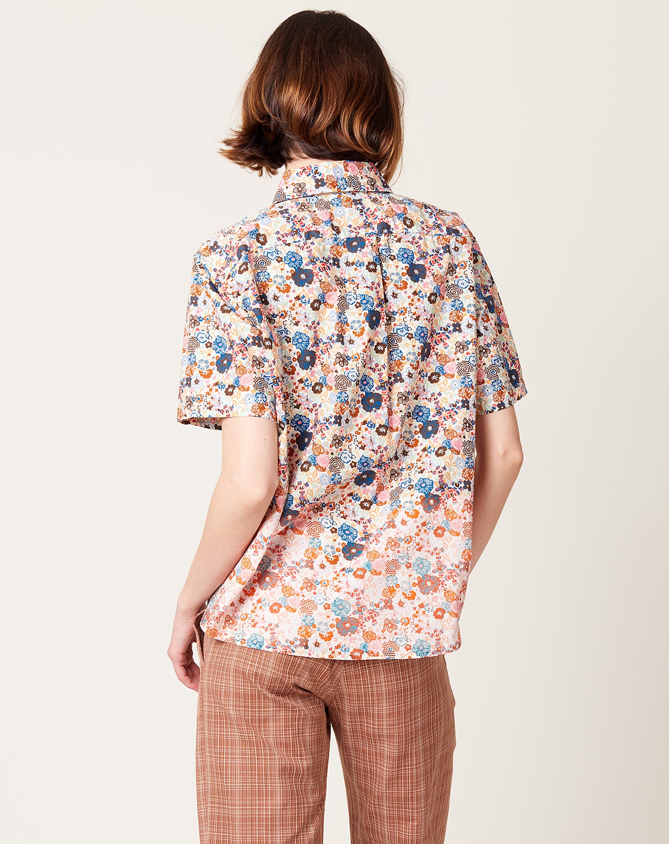 Caron Callahan April Shirt in Multi Floral Poplin