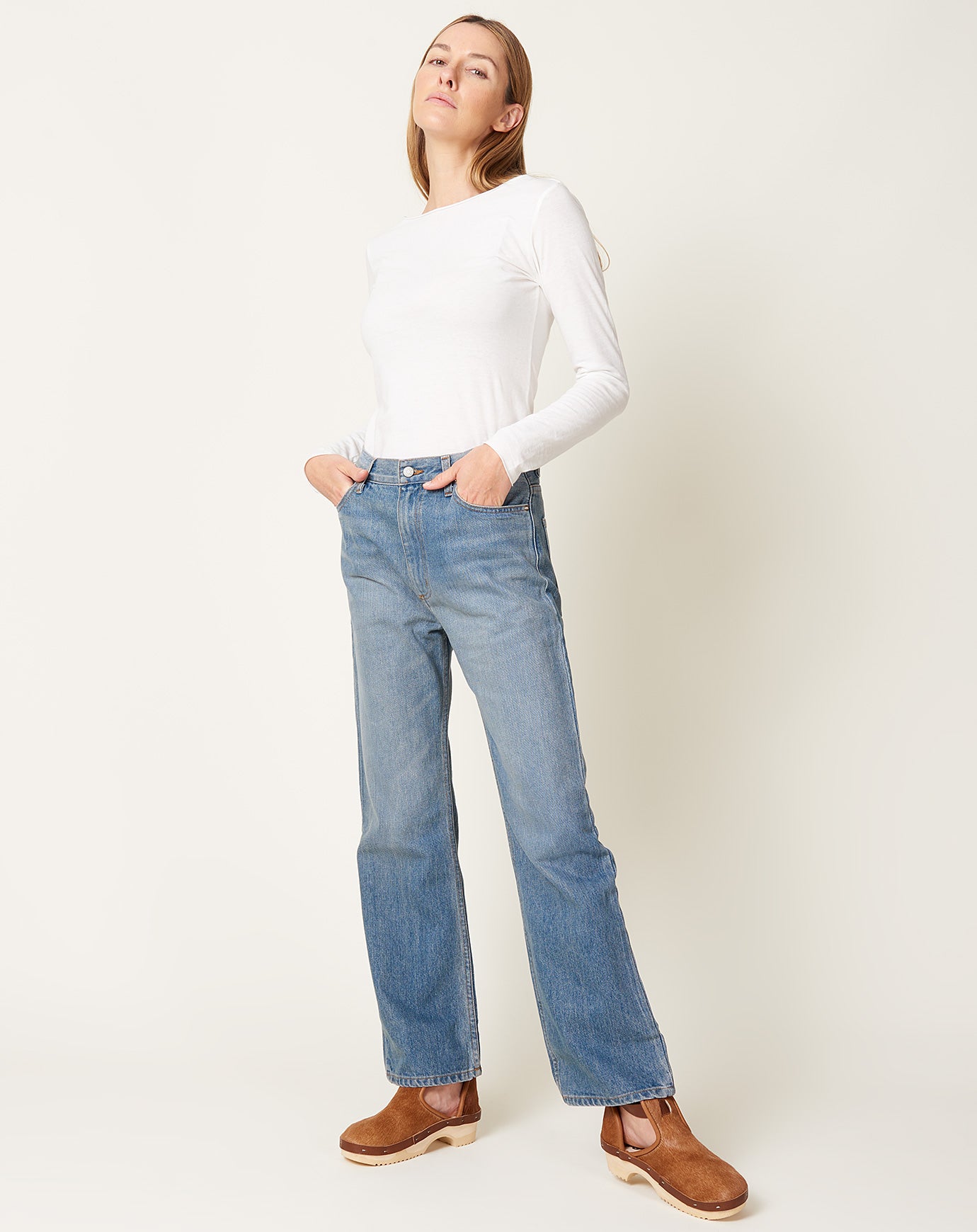 Caron Callahan Joni Jean in Washed 70s Denim