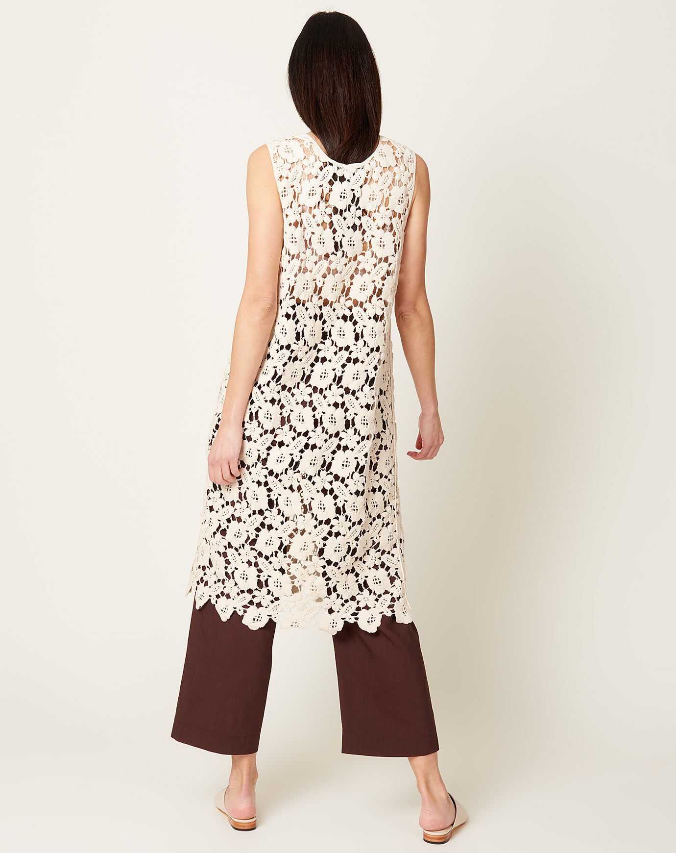 Caron Callahan Lori Dress in Cotton Floral Lace