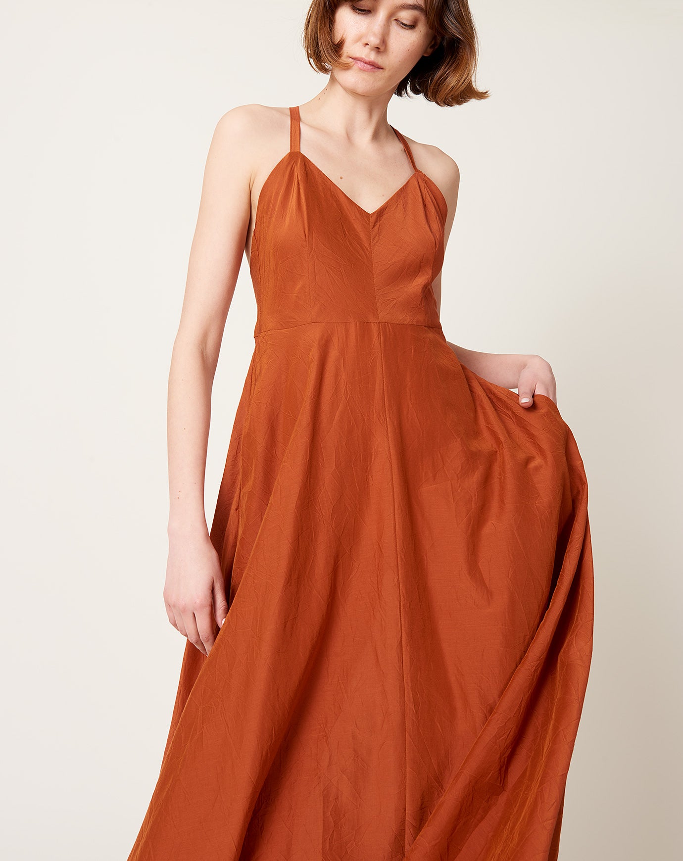 Cawley Argentina Dress in Rust