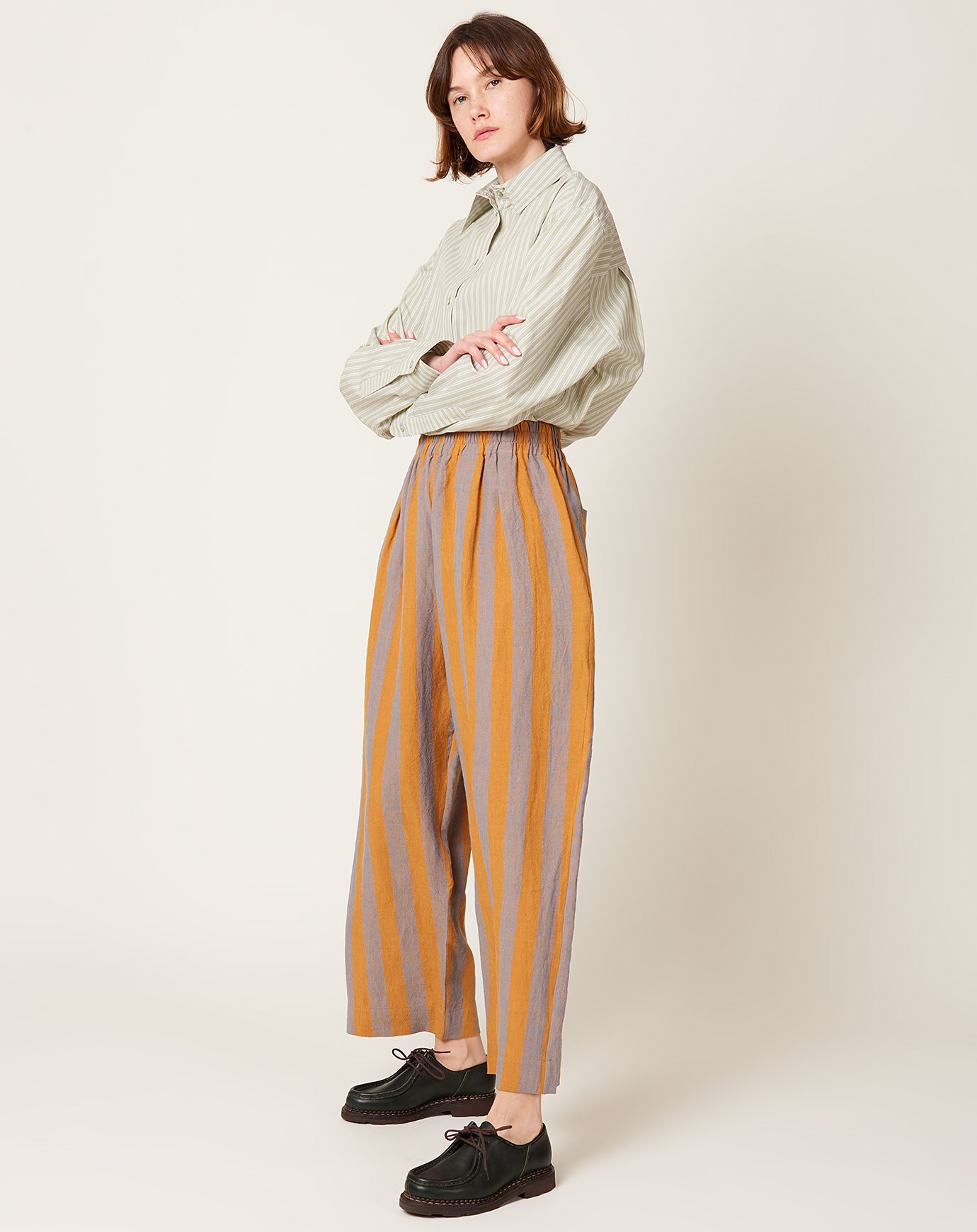 Cawley Luna Trousers in Bronze & Jeans