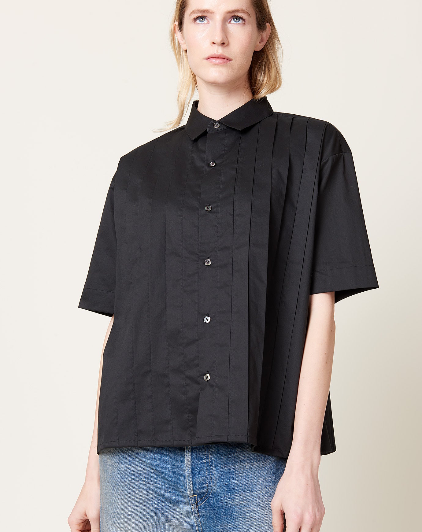 Chimala Tuck Blouse in Black