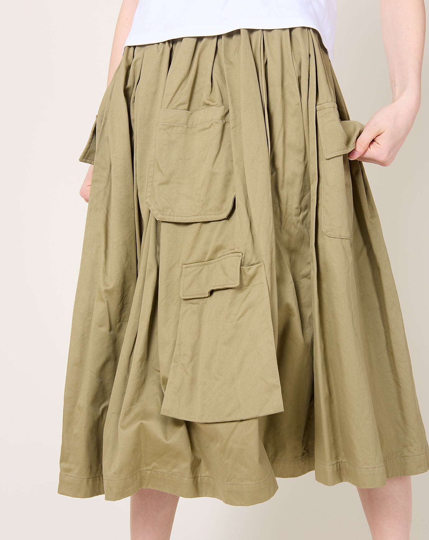 Comme des Garçons Comme des Garçons Cargo Skirt in Khaki