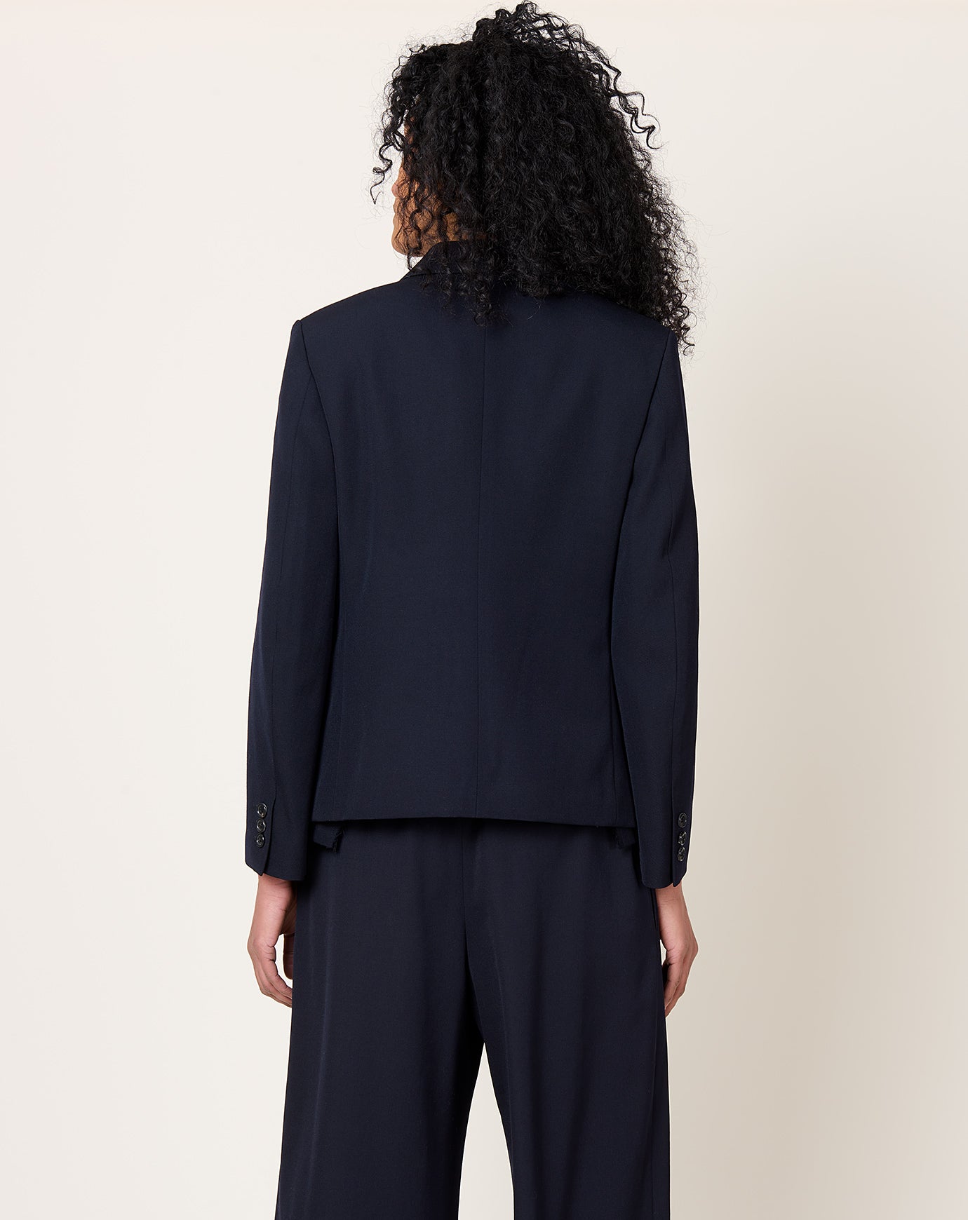 Comme des Garçons Comme des Garçons Peplum Layered Jacket in Navy