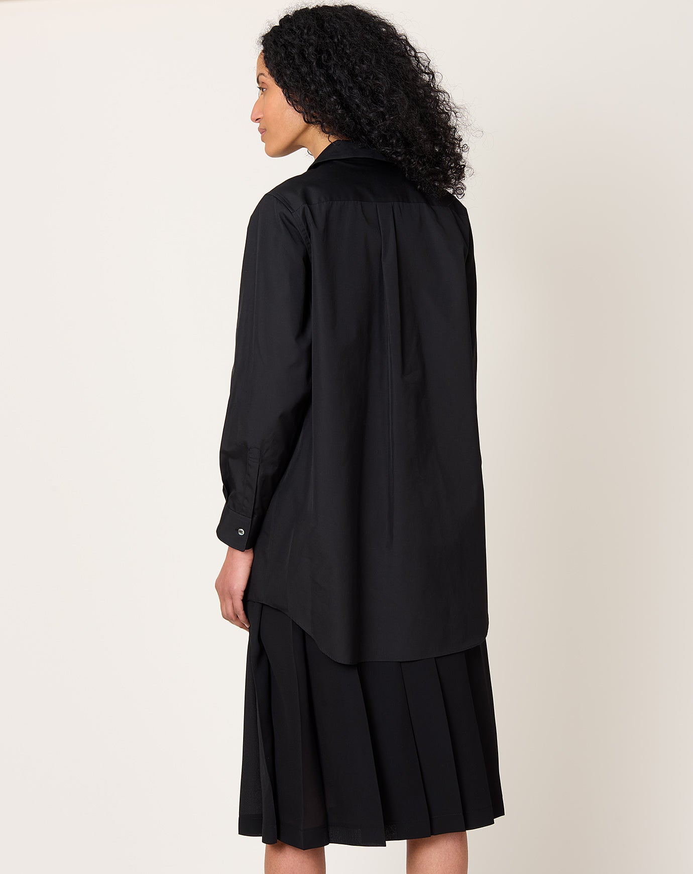 Comme des Garçons Comme des Garçons Rounded Collar Ruffle Shirt in Black