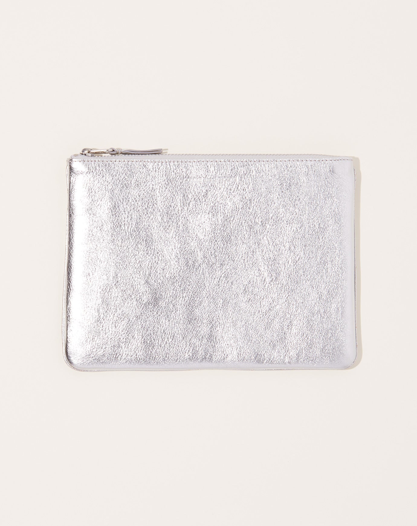 Comme des Garçons Gold Line Wallet Zip Pouch in Silver