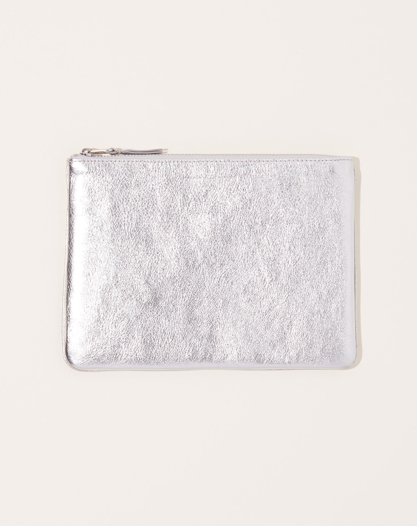 Comme des Garçons  Gold Line Wallet Zip Pouch in Silver