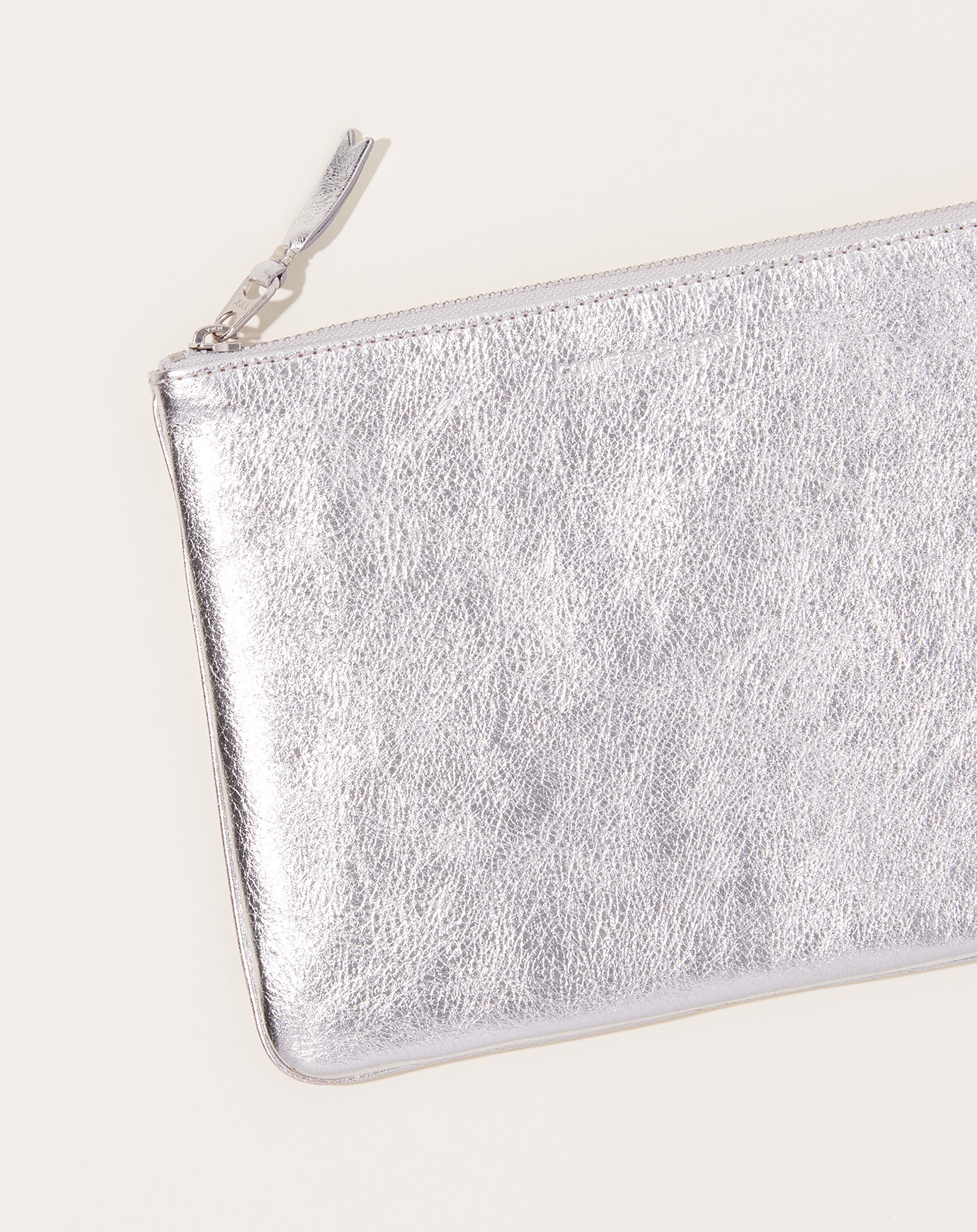 Comme des Garçons Gold Line Wallet Zip Pouch in Silver