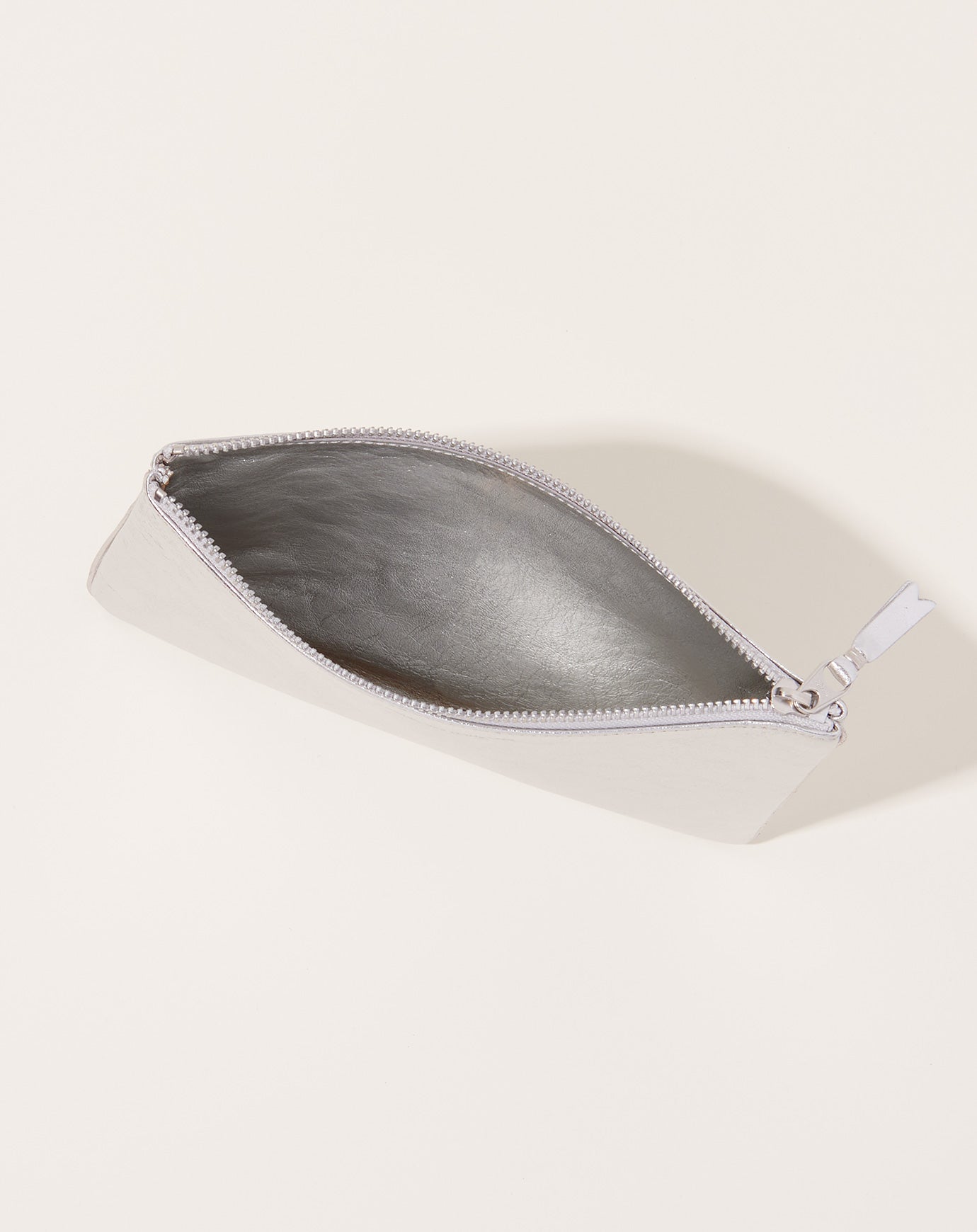 Comme des Garçons Gold Line Wallet Zip Pouch in Silver