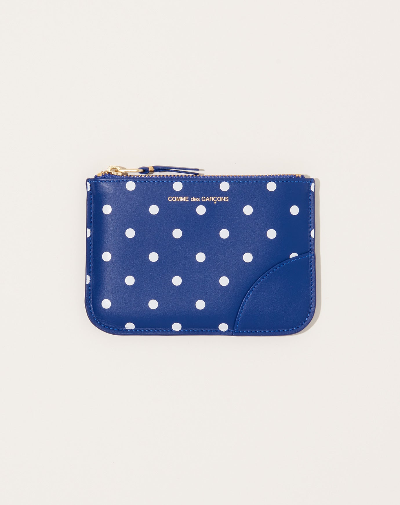 Comme des Garçons  Polka Dots Printed Pouch in Navy