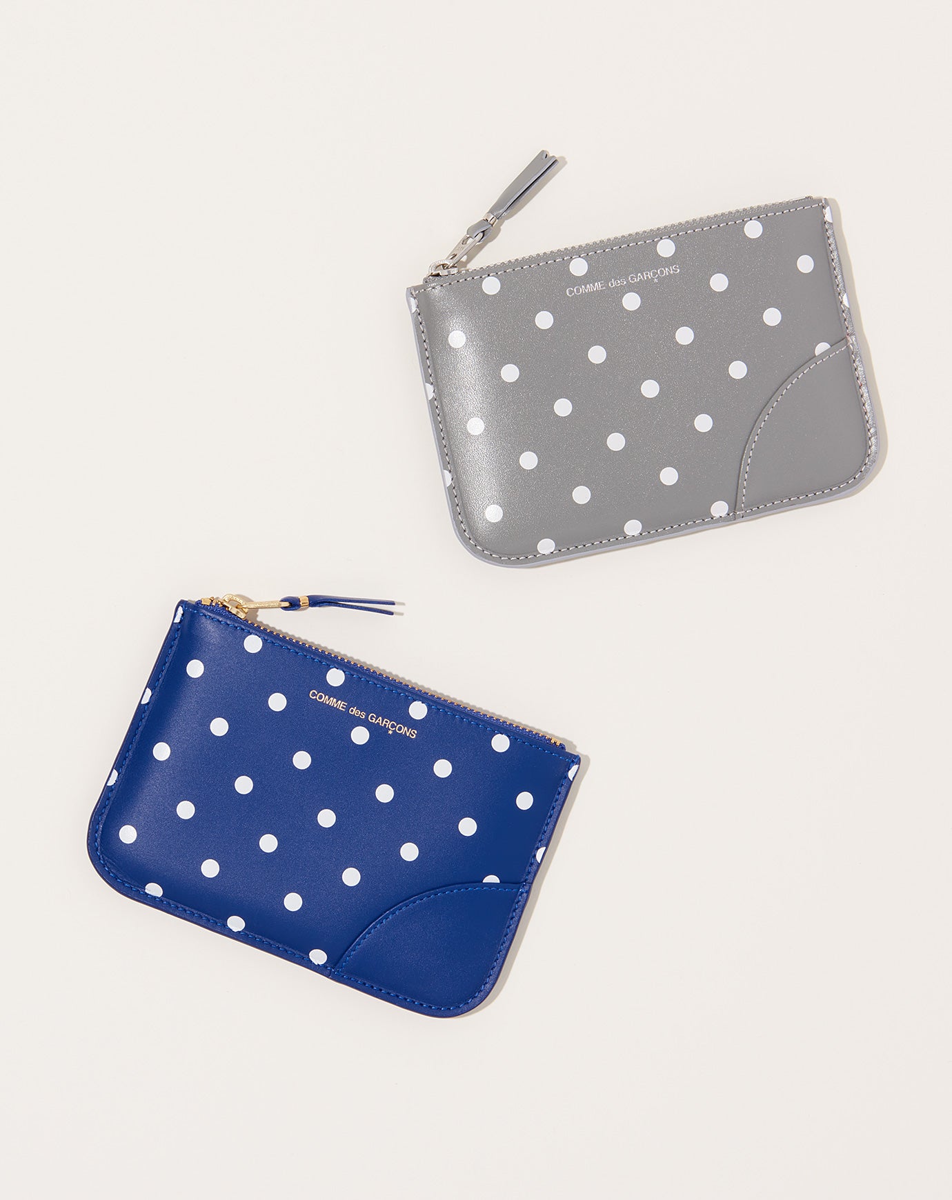 Comme des Garçons  Polka Dots Printed Pouch in Navy