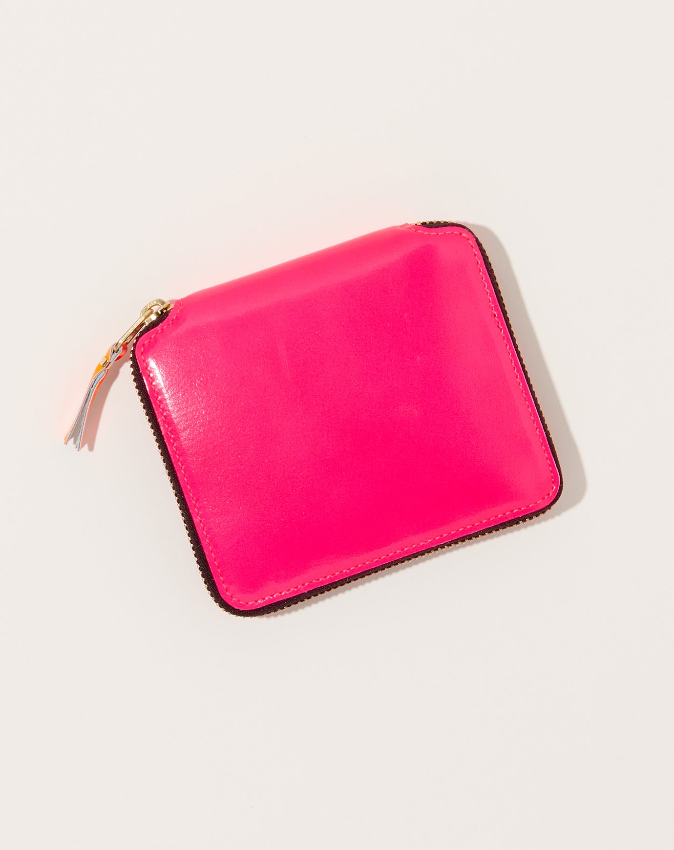 Comme des Garçons  Super Fluo Full Zip Wallet in Pink
