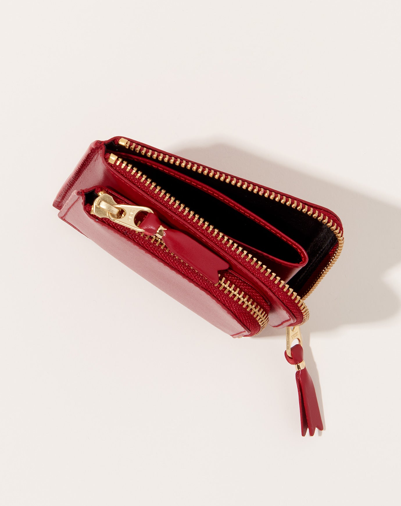Comme des Garçons  Wallet Outside Pocket Zip Around Wallet in Red