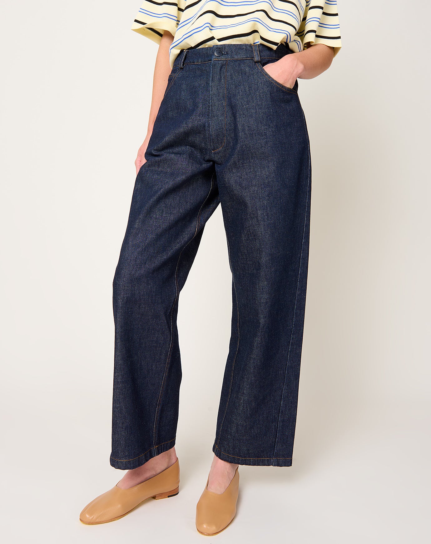 Cordera Denim Straight Pants in Indigo