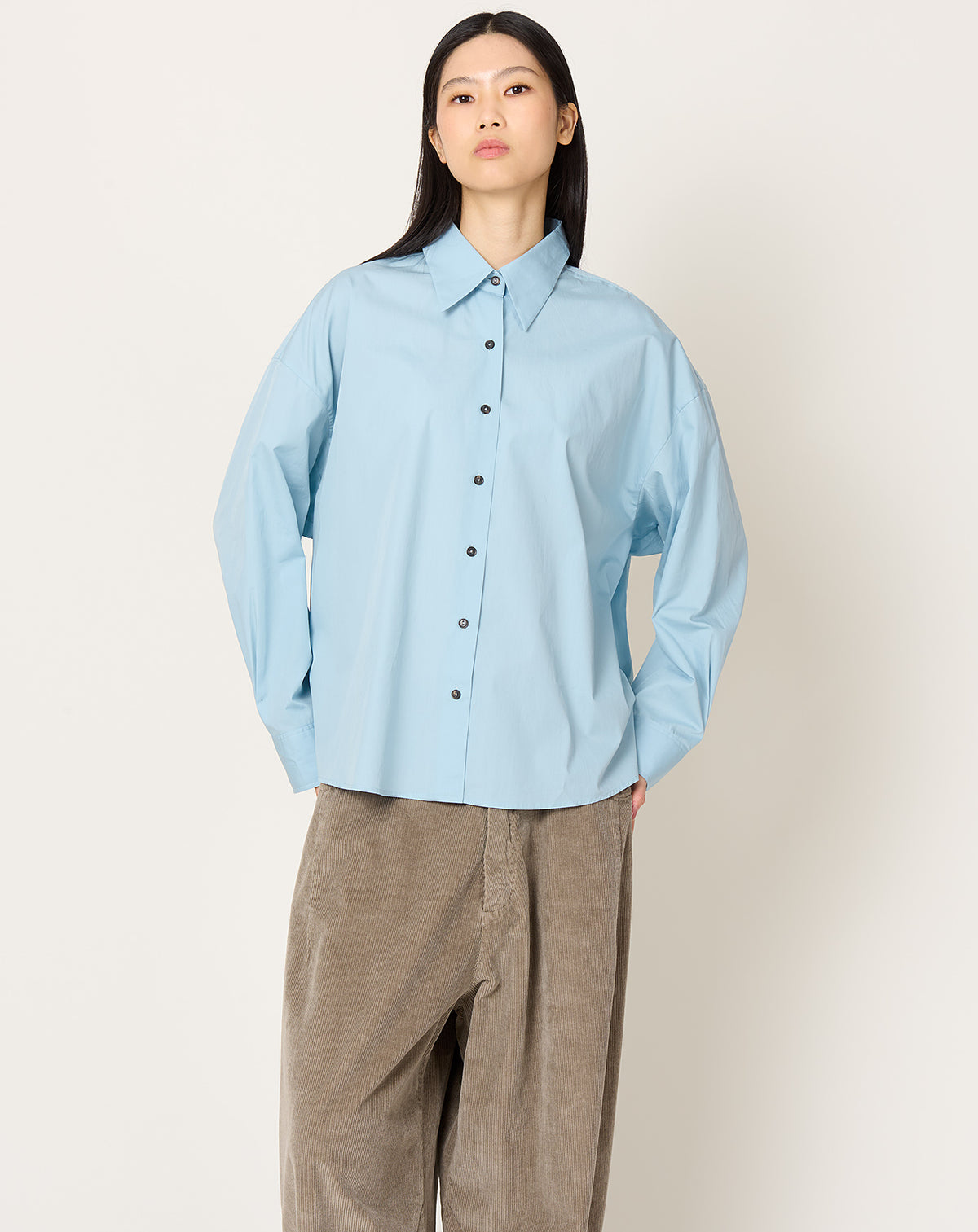 Oversized Shirt in Baby Blue | Cordera | Covet + Lou
