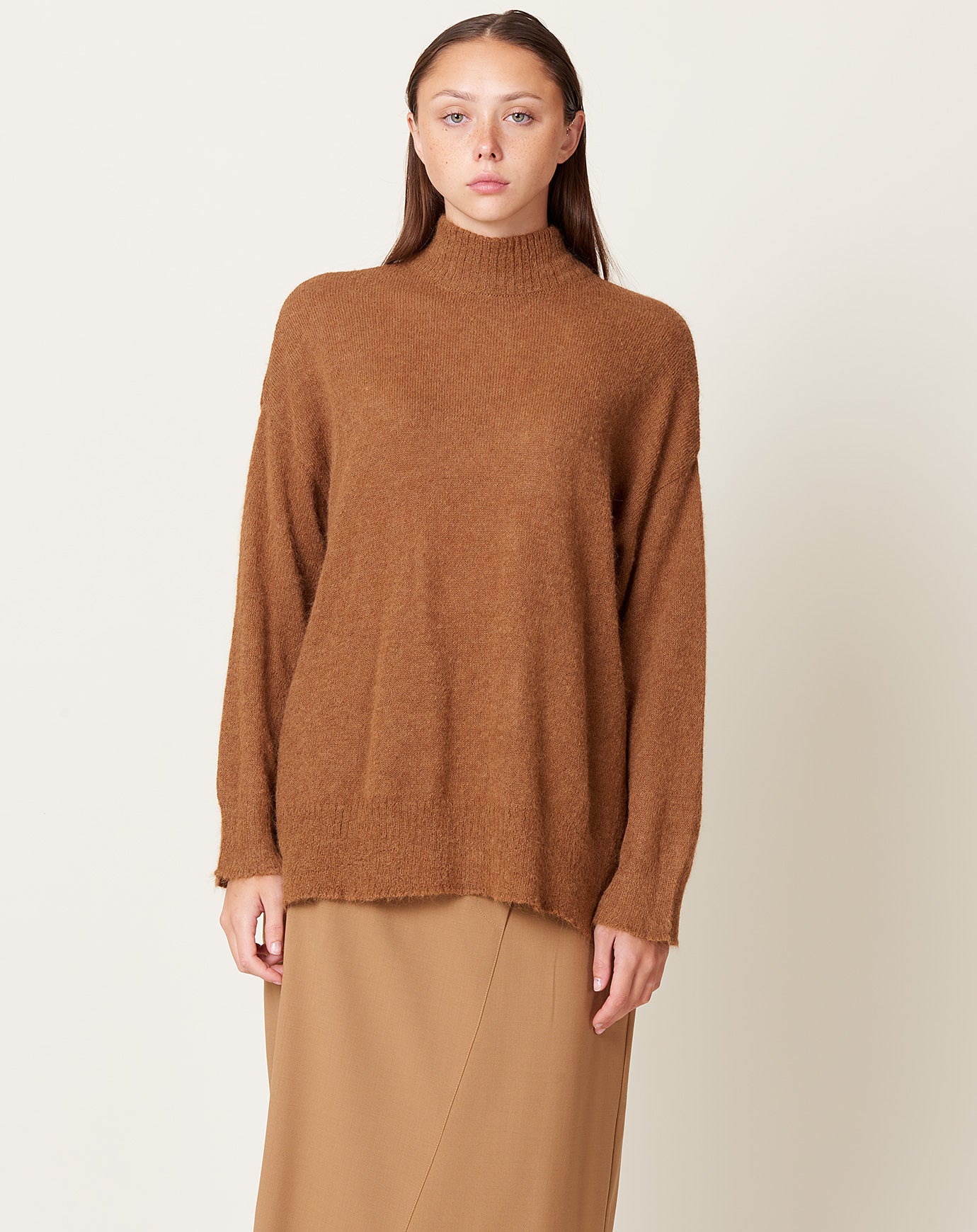 Cordera Suri Turtleneck Sweater in Camel