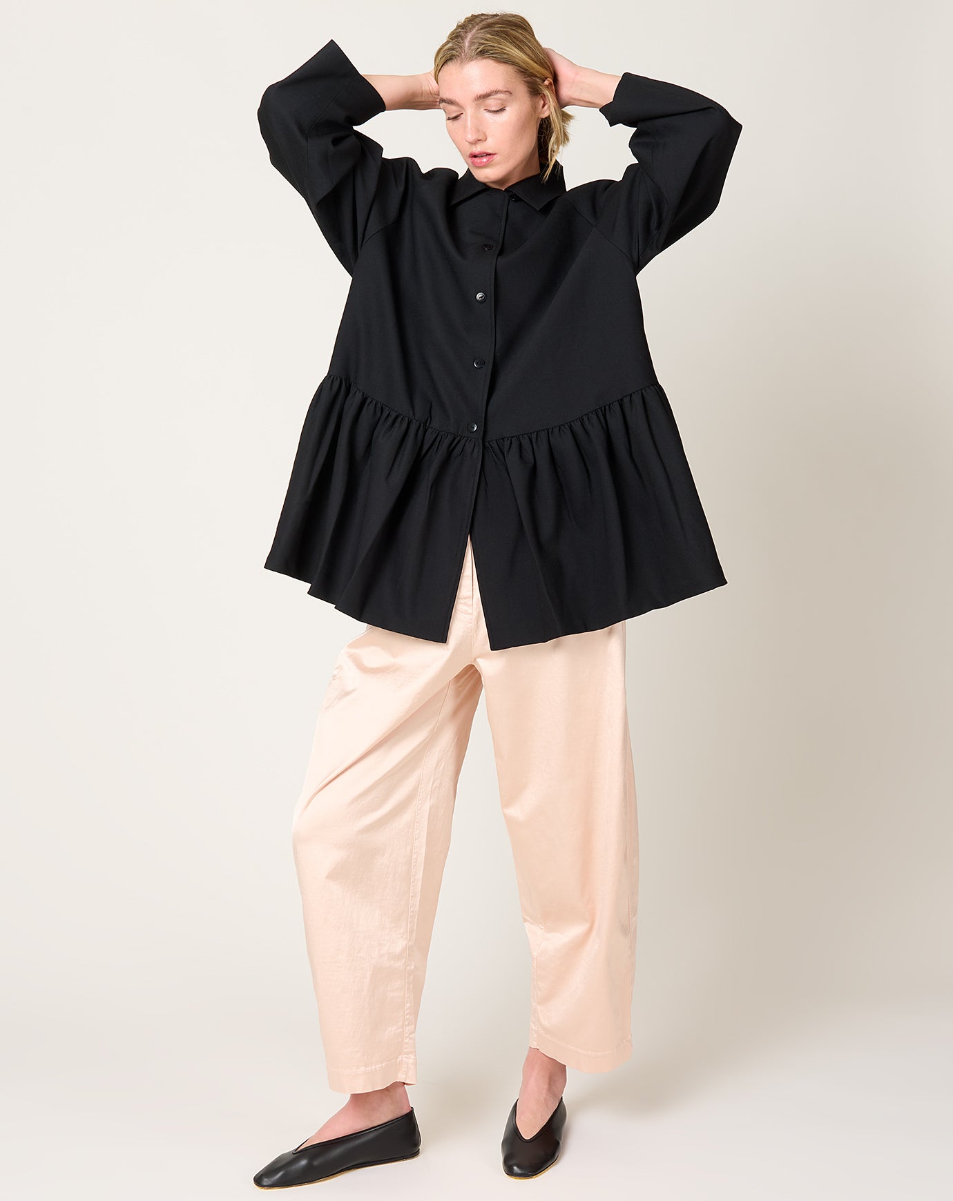 Cordera Tailoring Peplum Jacket in Black