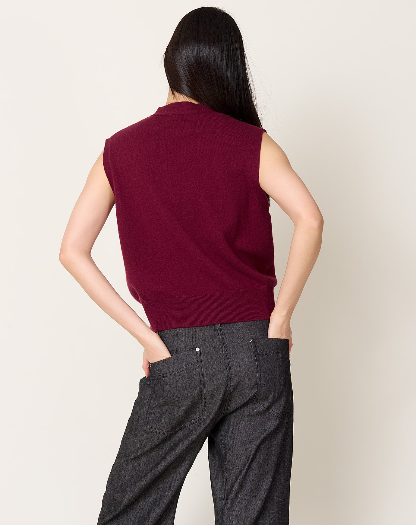 Demylee Juni Vest in Burgundy