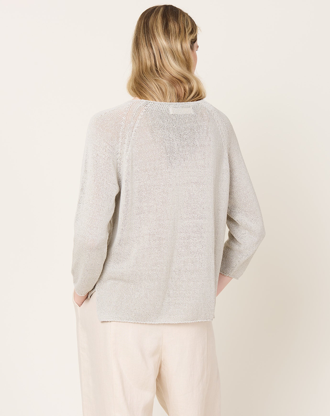evam eva Dry Silk Raglan Pullover in Ocher
