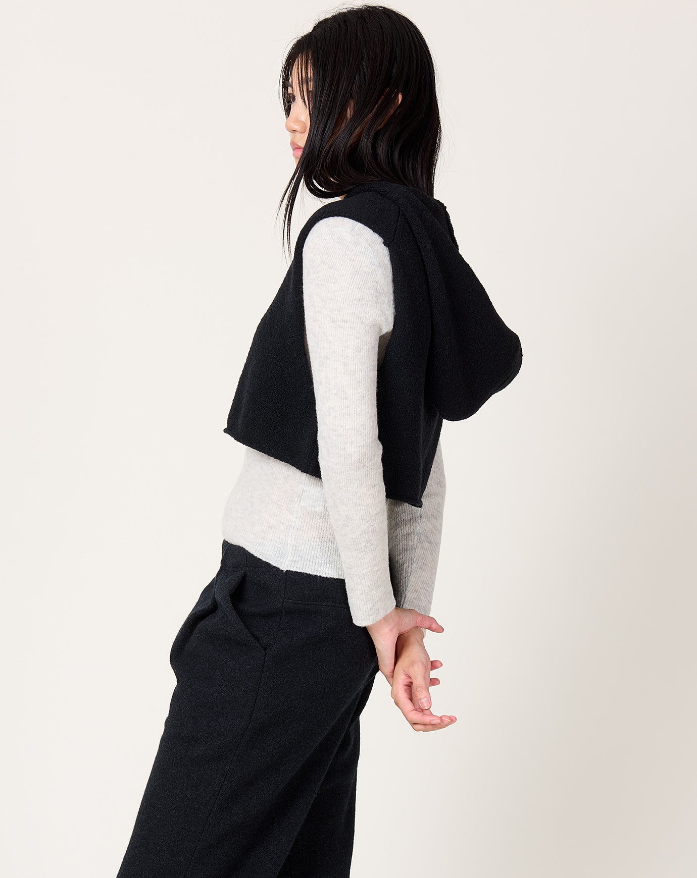 evam eva Renew Wool Hooded Vest