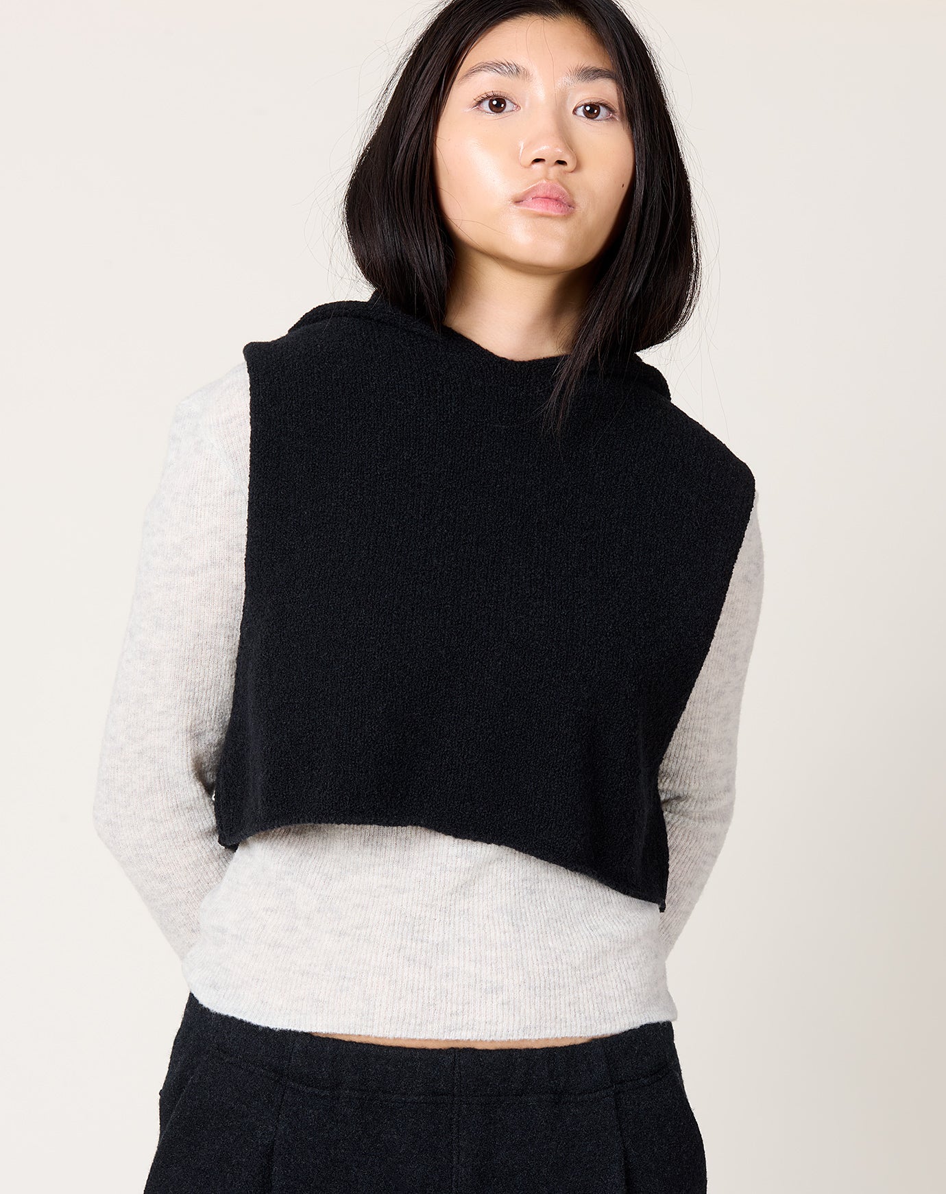 evam eva Renew Wool Hooded Vest