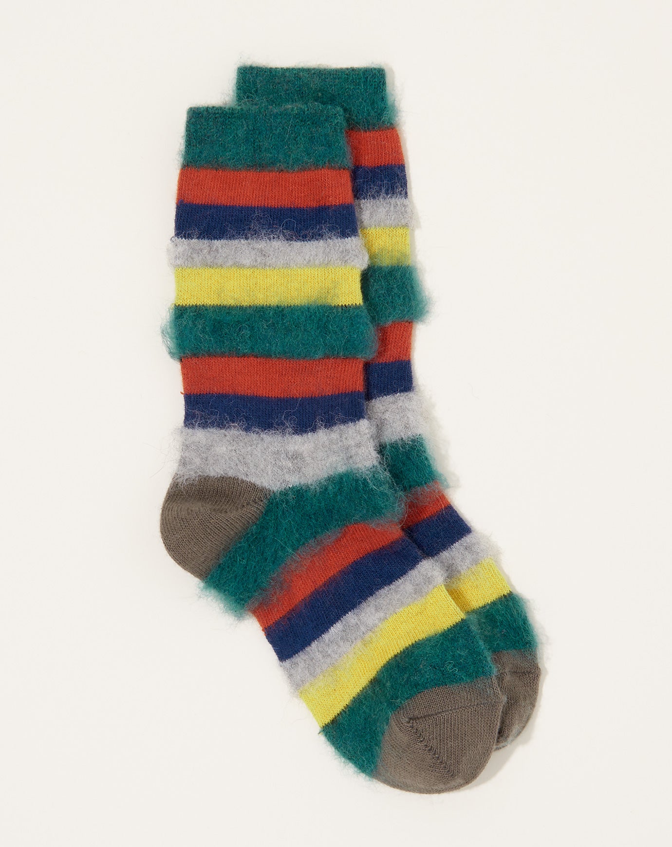 Exquisite J Brushed Mohair Bright Stripe Socks