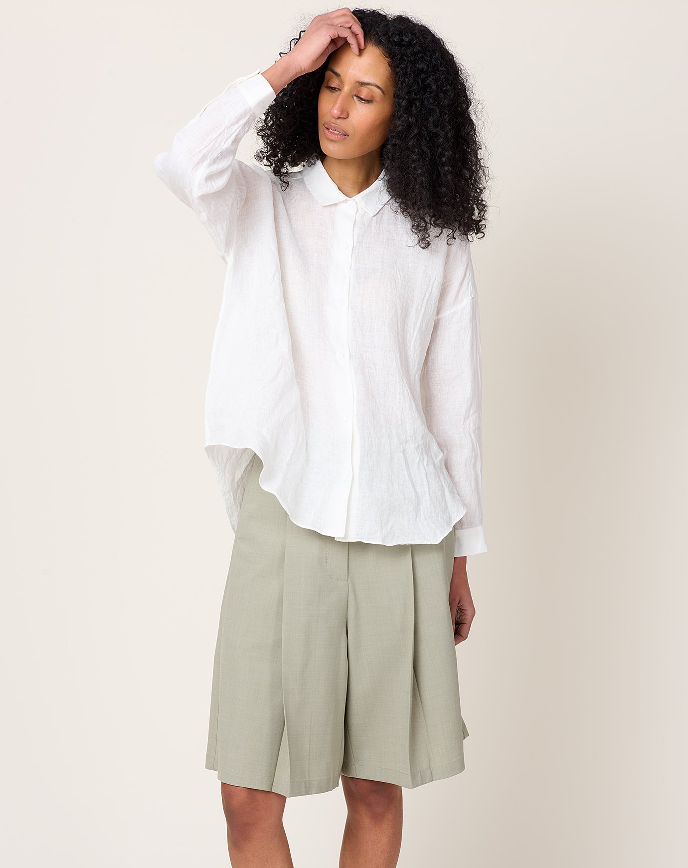 Fabiana Pigna Segun Blouse in Bone Linen