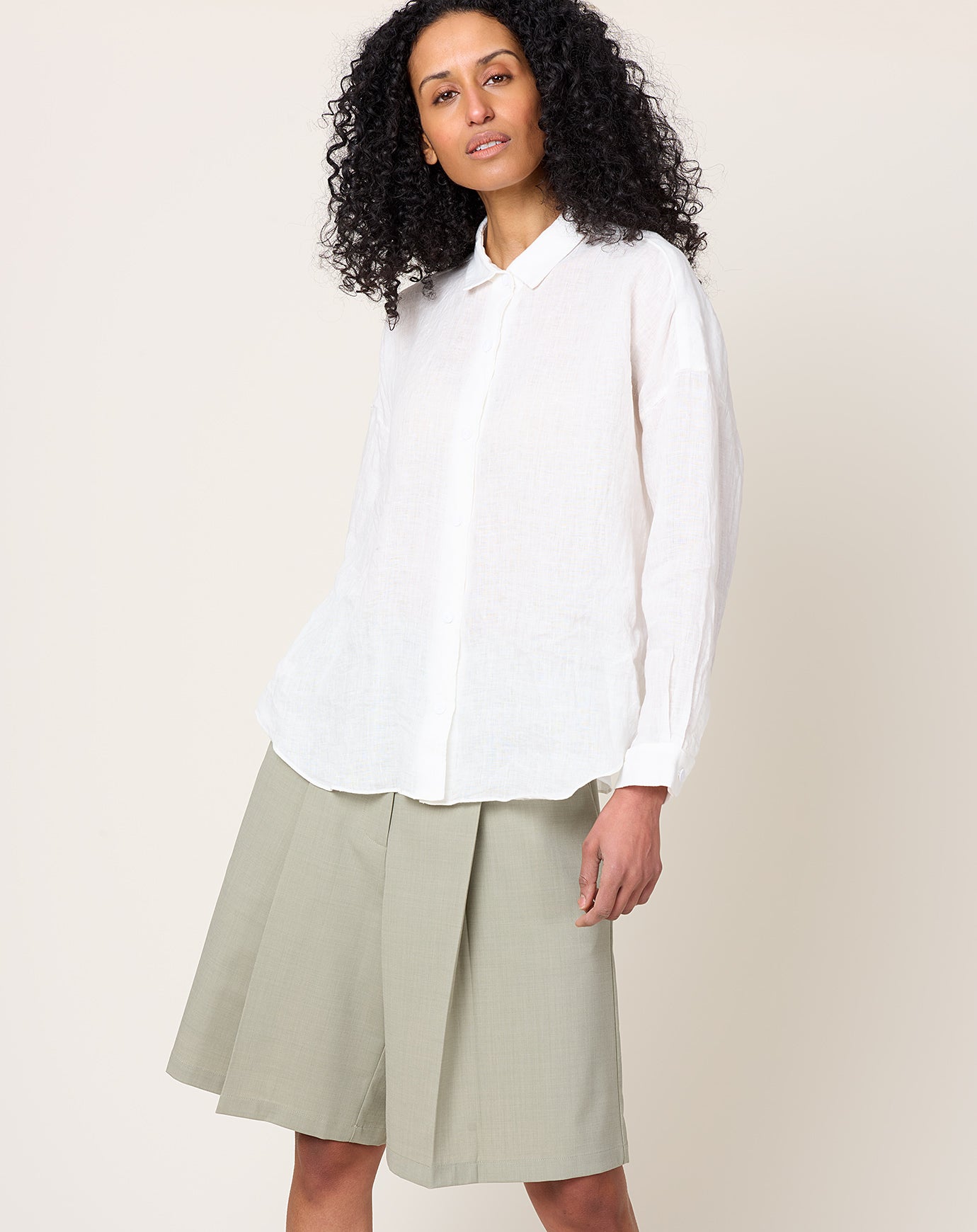 Fabiana Pigna Segun Blouse in Bone Linen