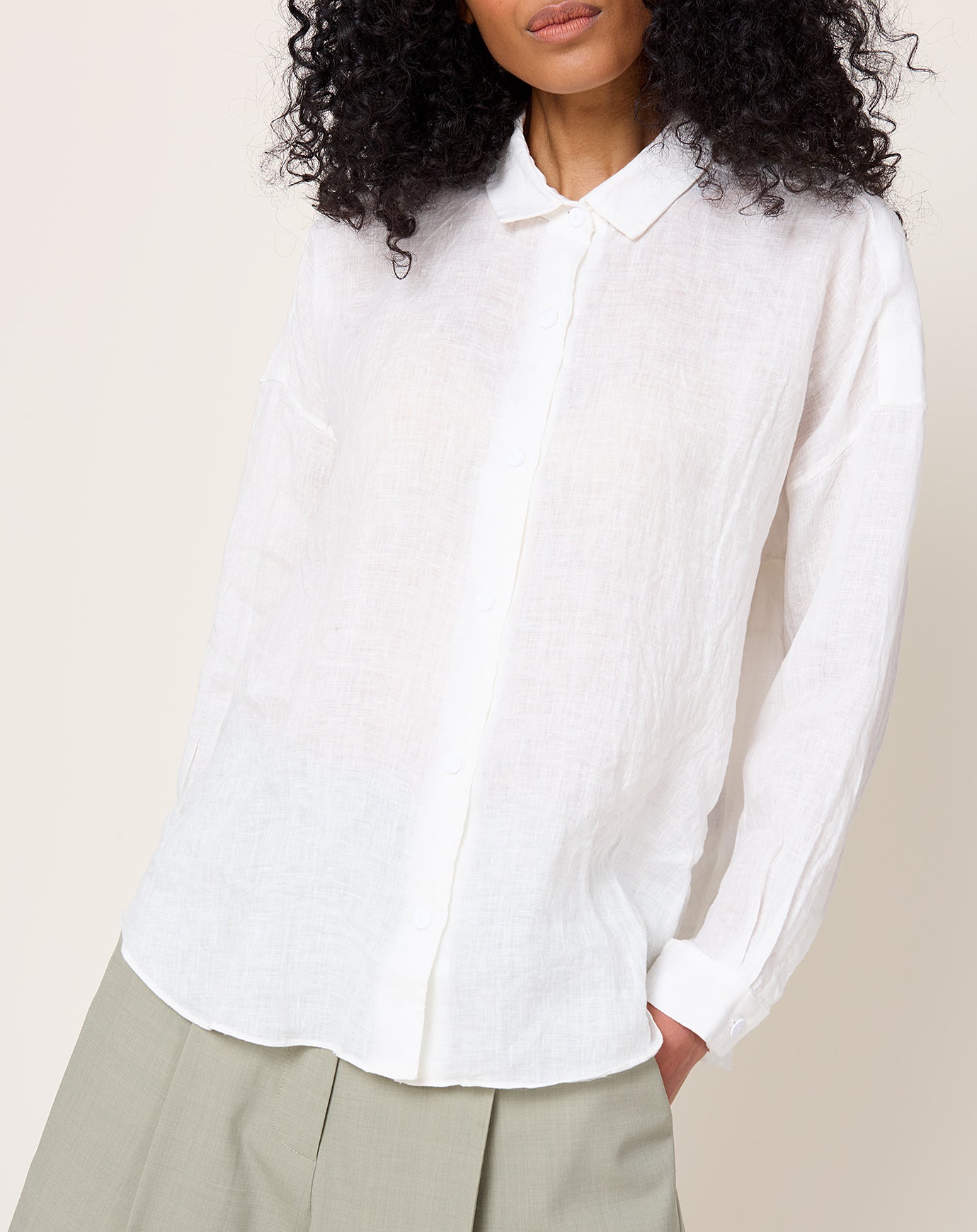 Fabiana Pigna Segun Blouse in Bone Linen