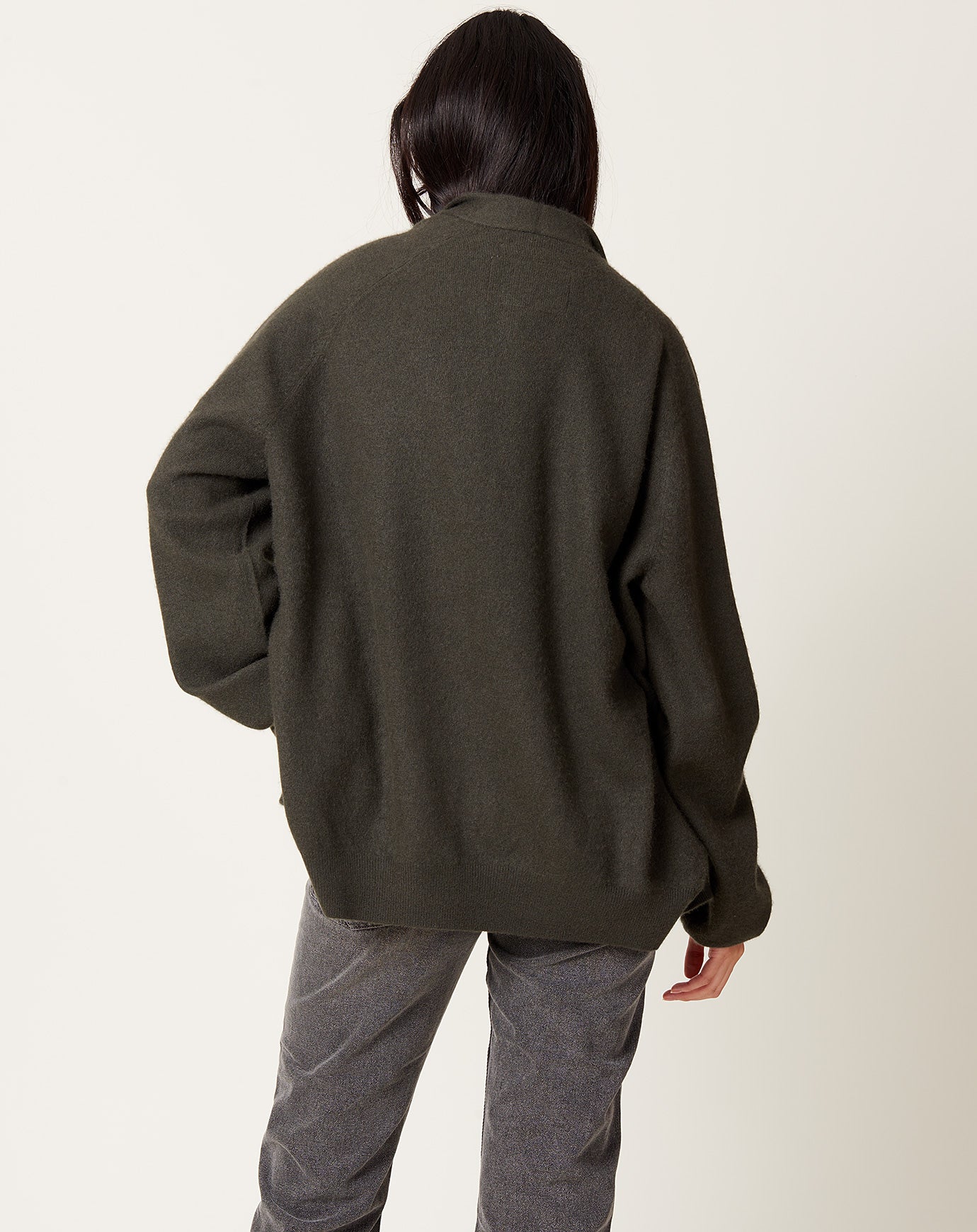 Frenckenberger Maxfield Cardigan in Black Olive
