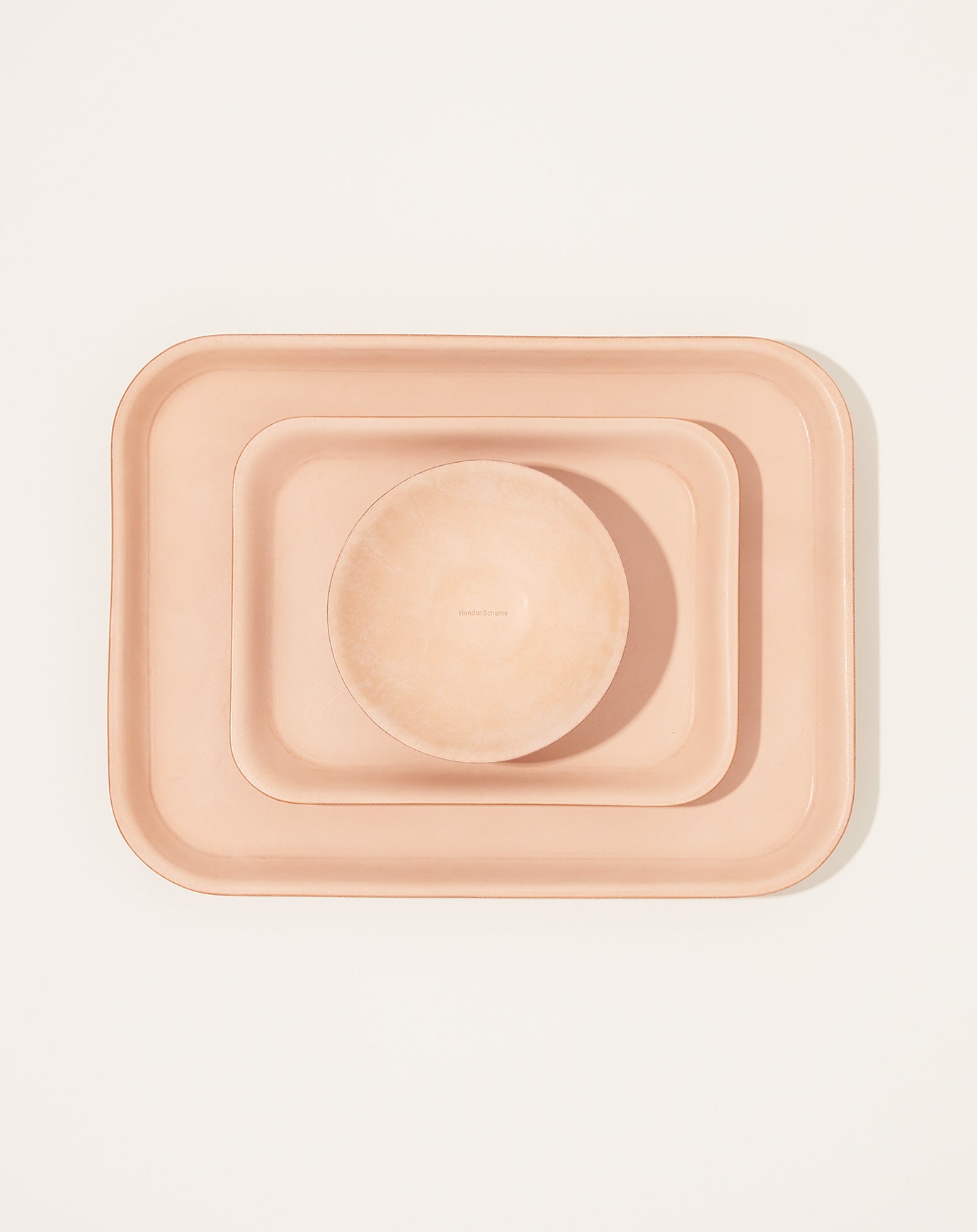 Leather Tray M in Natural