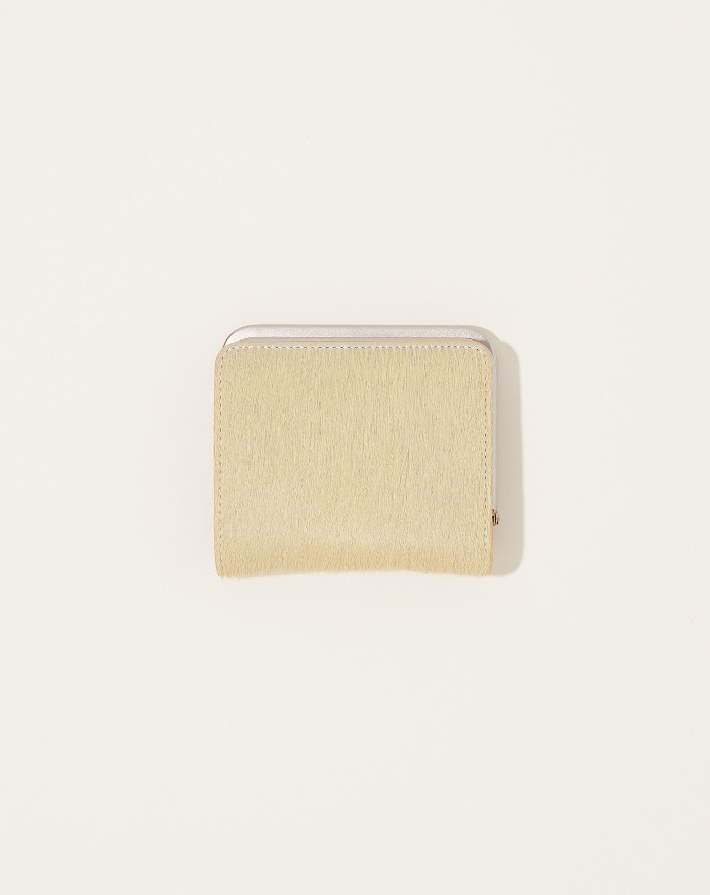Hairy Snap Wallet in Cream Yellow