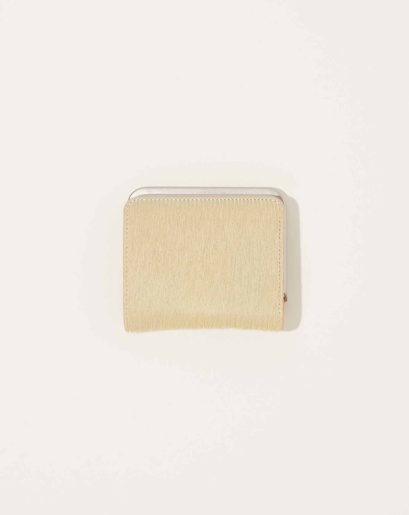 Hender Scheme Hairy Snap Wallet in Cream Yellow